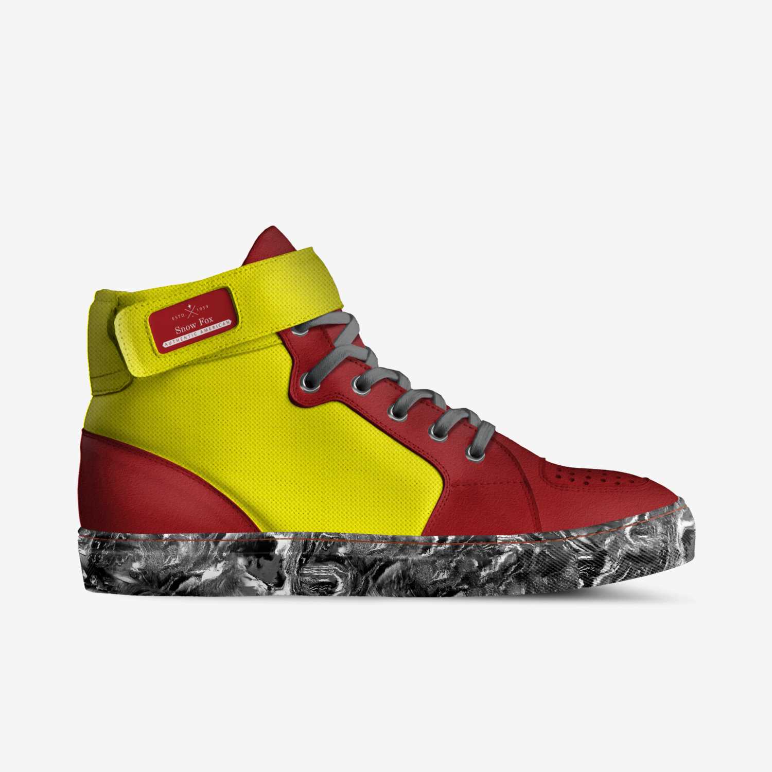 snow fox custom made in Italy shoes by Aiden Chavez | Side view