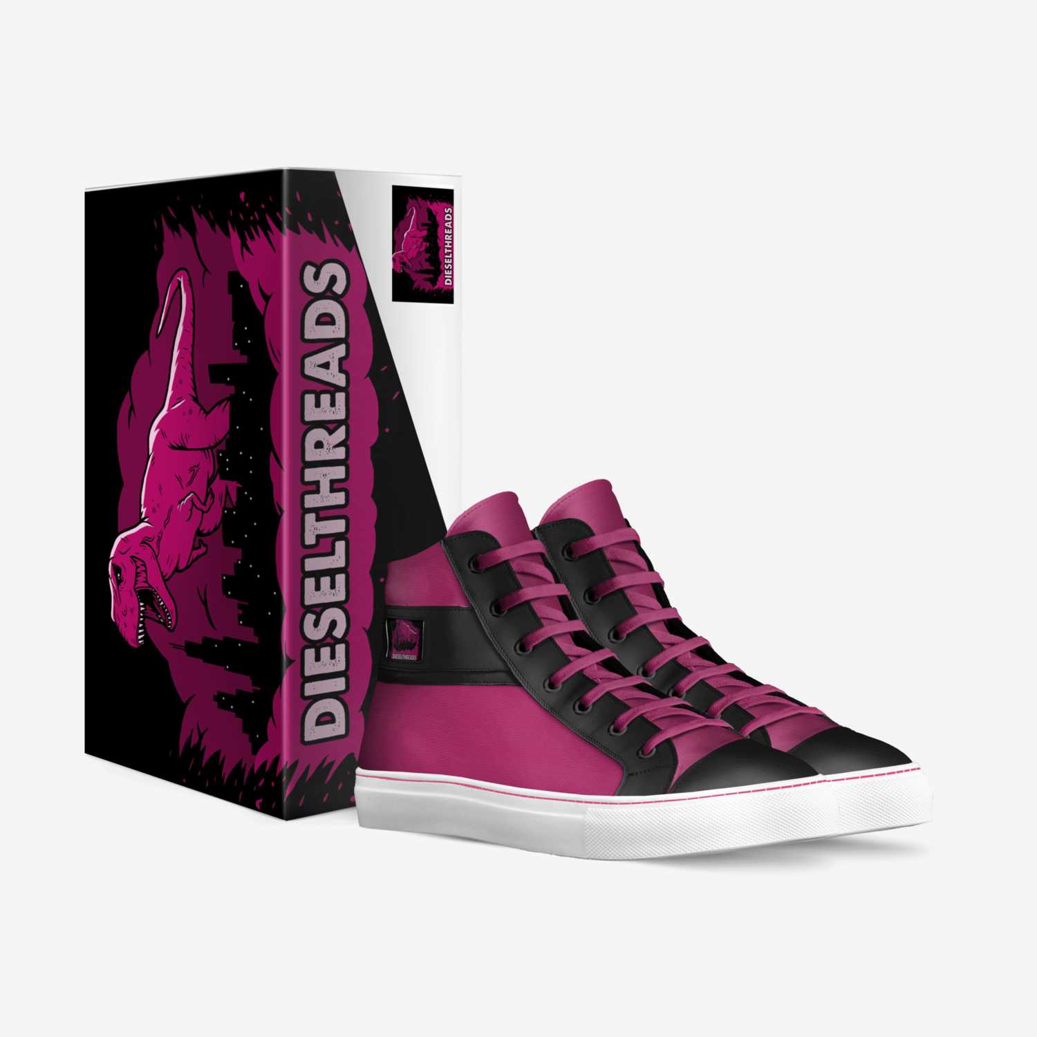 Magenta Highs custom made in Italy shoes by Michael Wesley | Box view