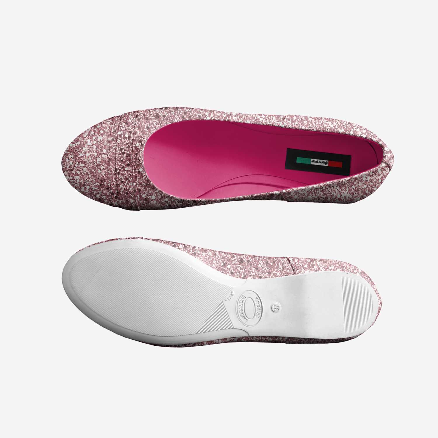 Sprinkles custom made in Italy shoes by Theodora Howard | Top view