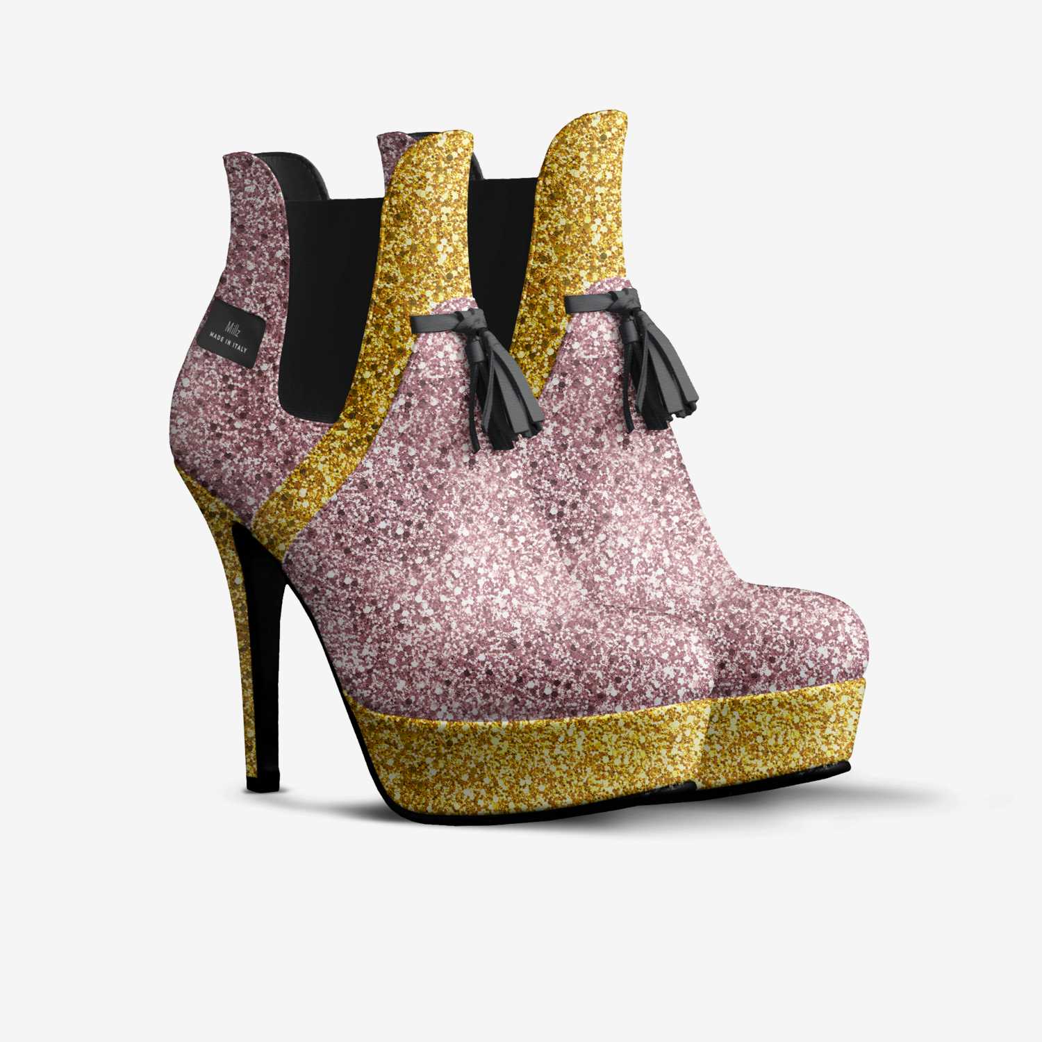 Millz custom made in Italy shoes by Meghann Maniscalco | Double view