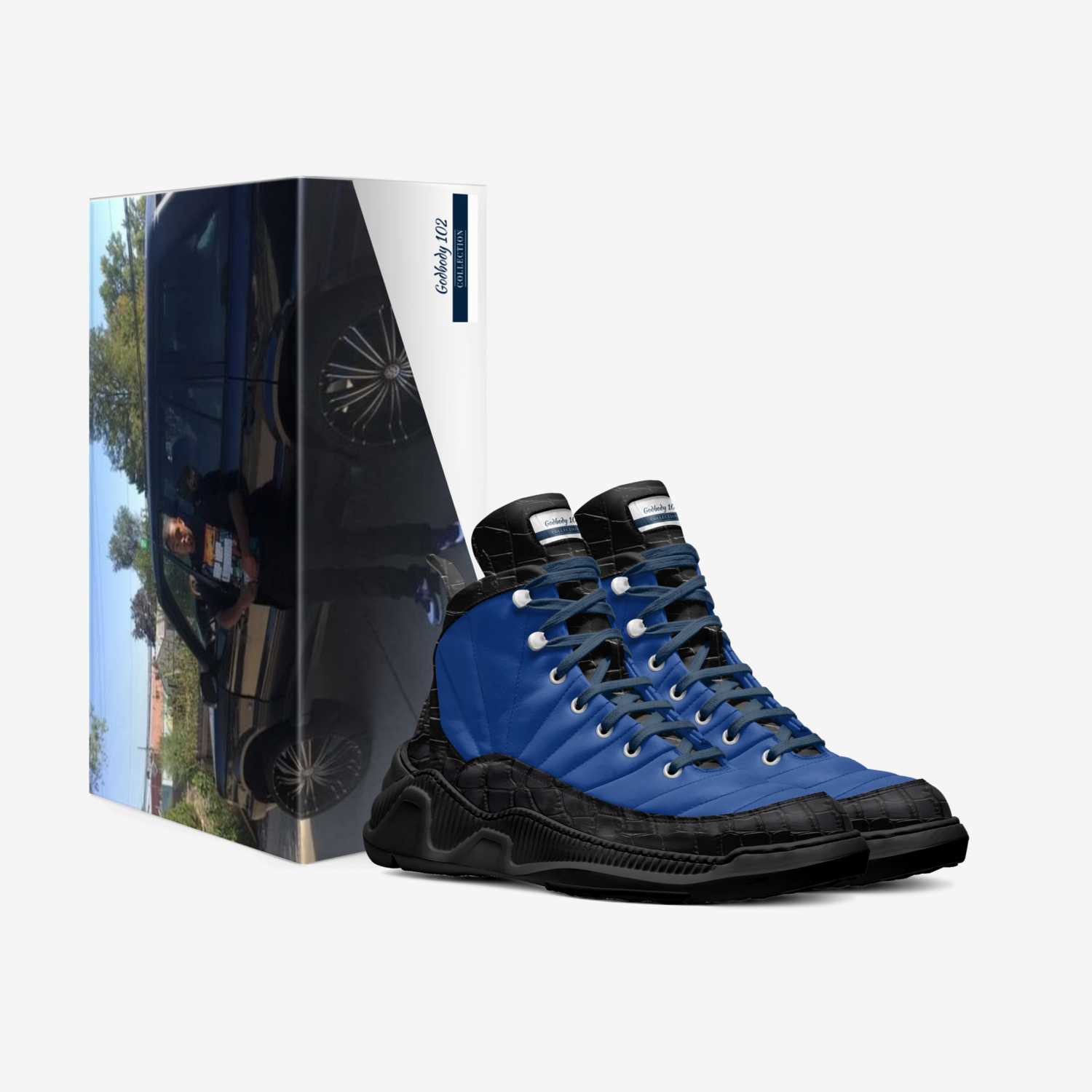 Godbody 102 custom made in Italy shoes by Damario Brady | Box view