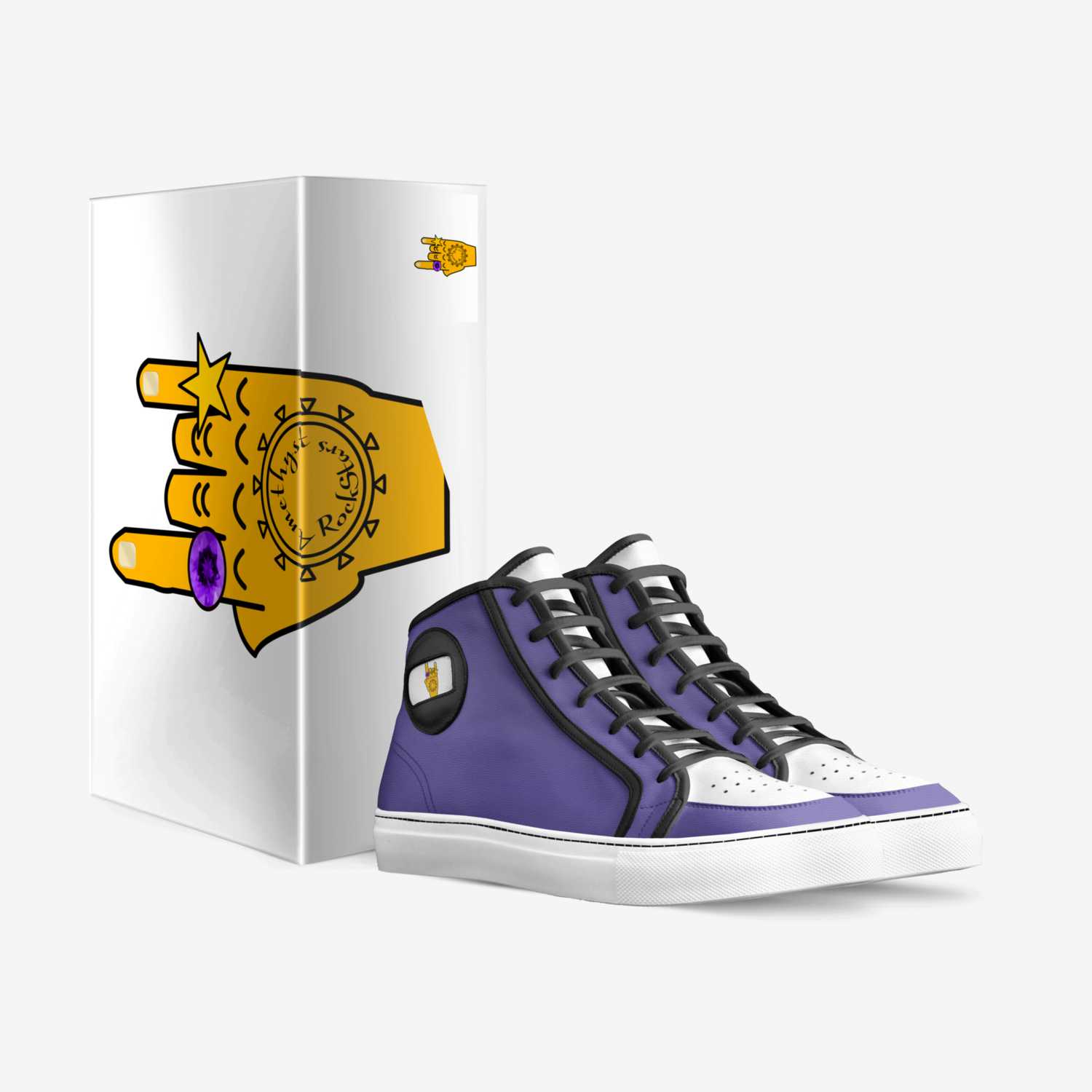 Amethyst Rockstars custom made in Italy shoes by Eugene Woody | Box view