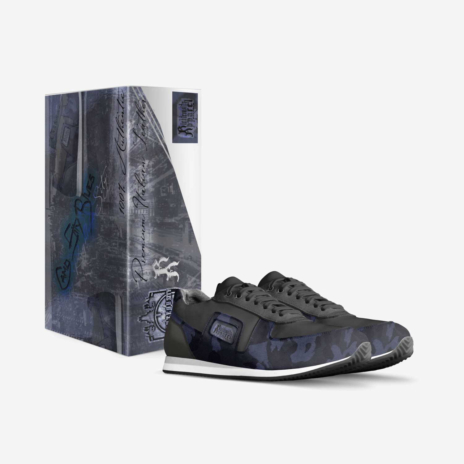 Camo 'Sity Blues  custom made in Italy shoes by Righteousity Apparel | Box view