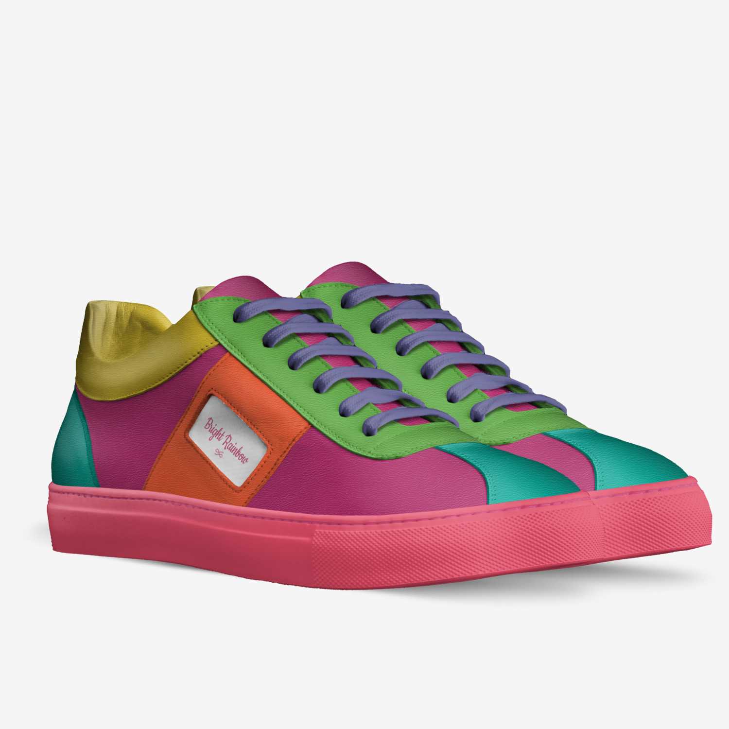 Rainbow Dash custom made in Italy shoes by Rachel Thecrazyray | Double view