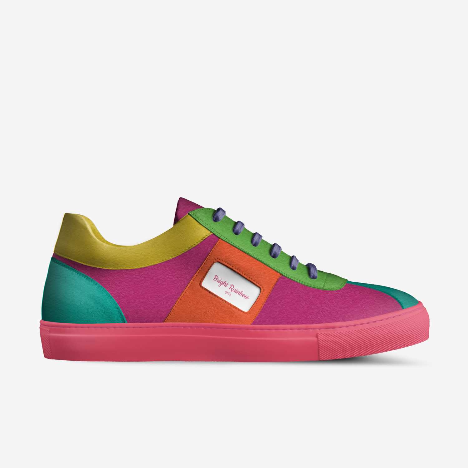 Rainbow Dash custom made in Italy shoes by Rachel Thecrazyray | Side view