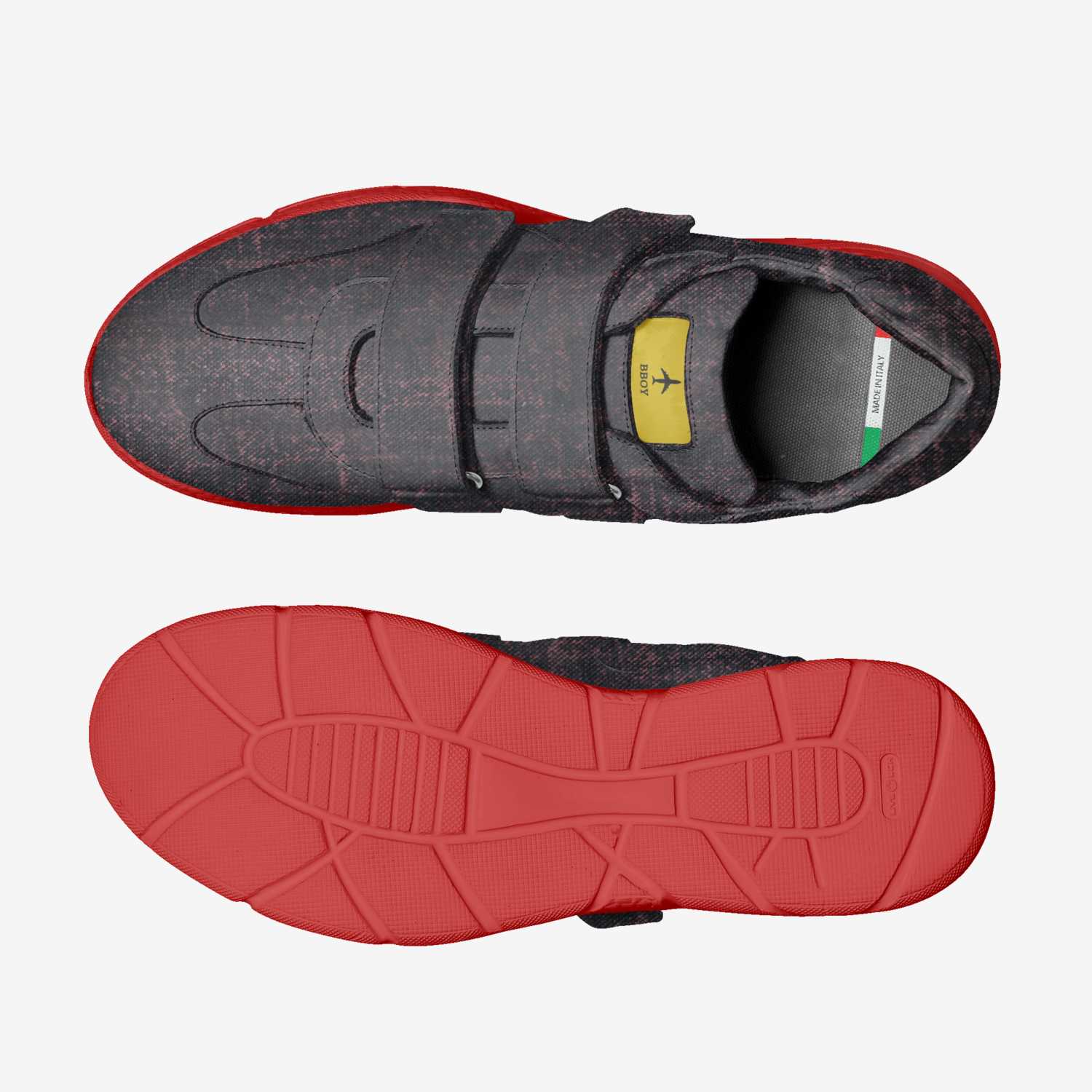 Bboy custom made in Italy shoes by Dawud Bentley | Top view