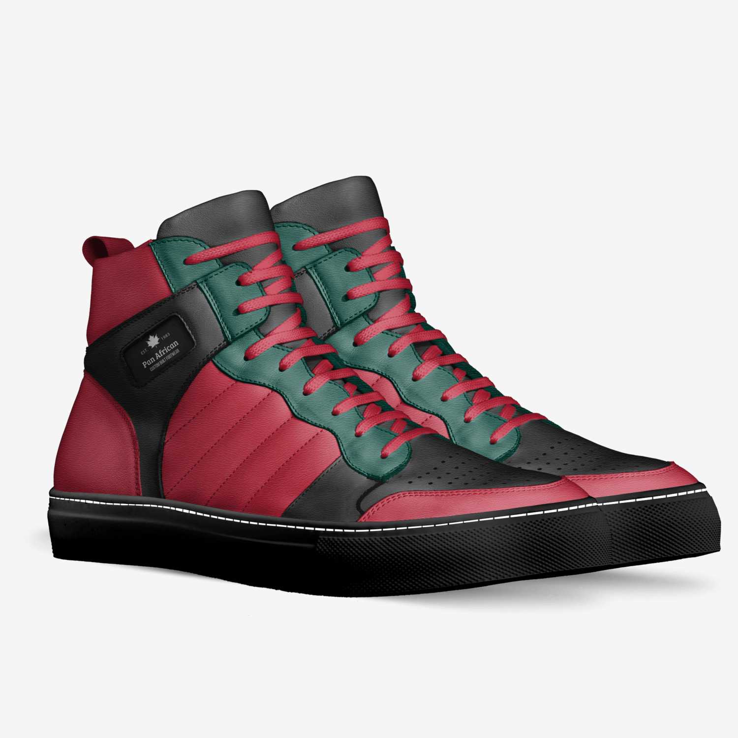 Pan African custom made in Italy shoes by Jason Chukwura | Double view