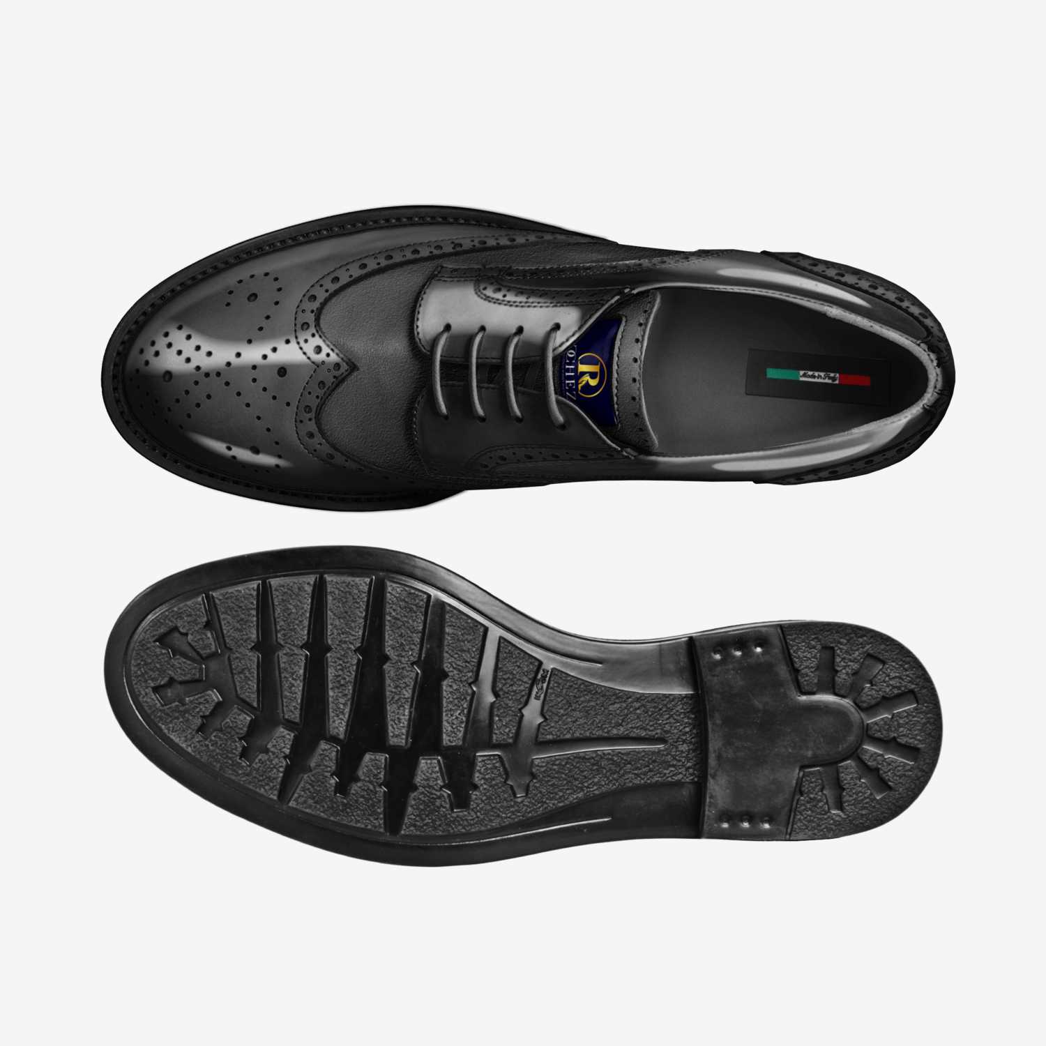 The Classic Derby custom made in Italy shoes by Ricchezza Custom Footwear Designer Co. | Top view