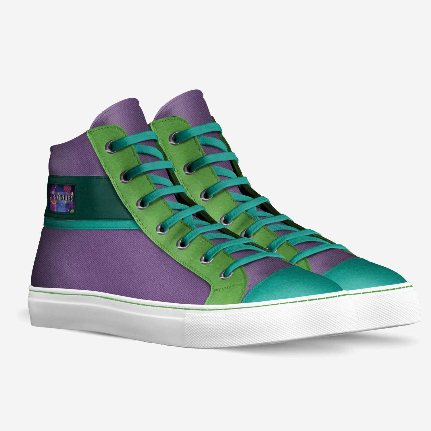 Cosmic Sneakers custom made in Italy shoes by Charley Gips | Double view