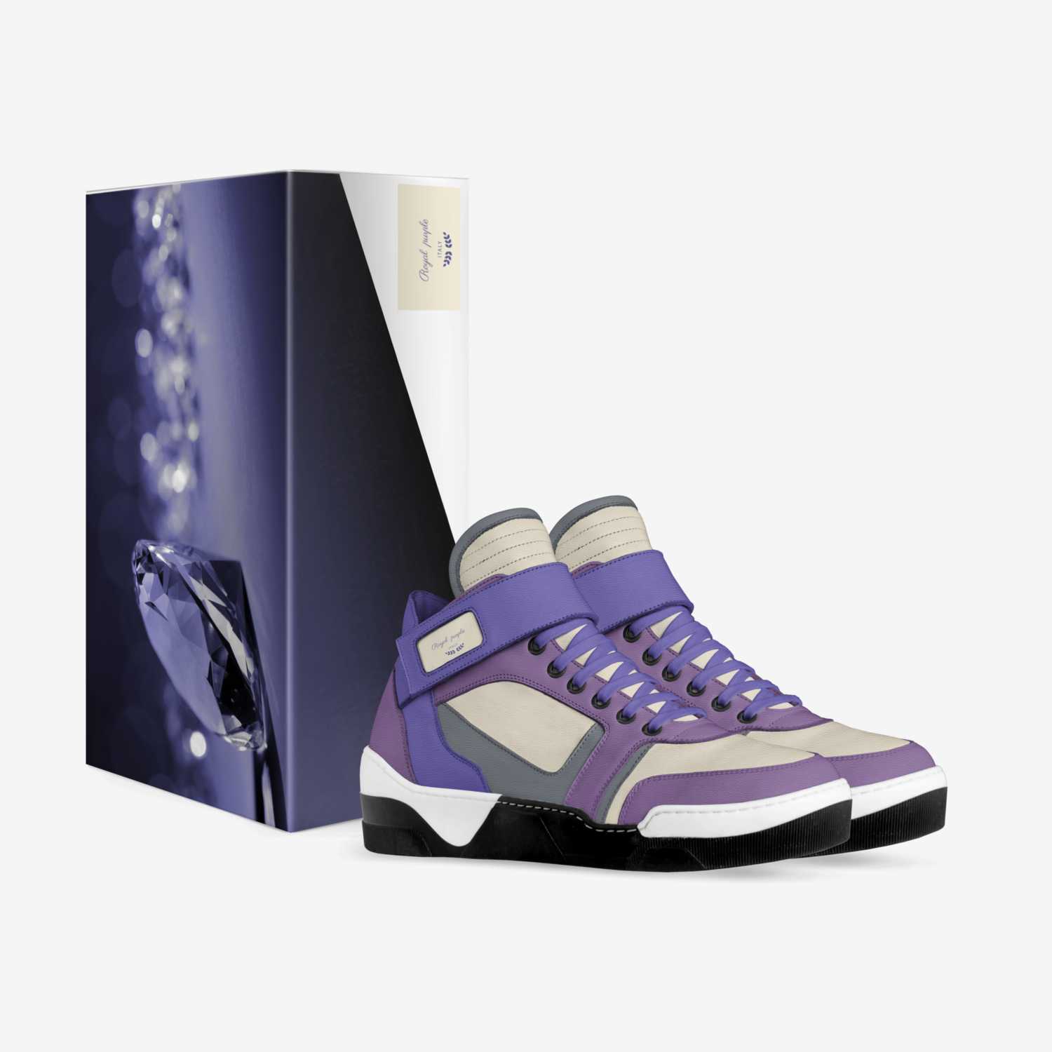 Royal  purple  custom made in Italy shoes by Renay Sterling | Box view