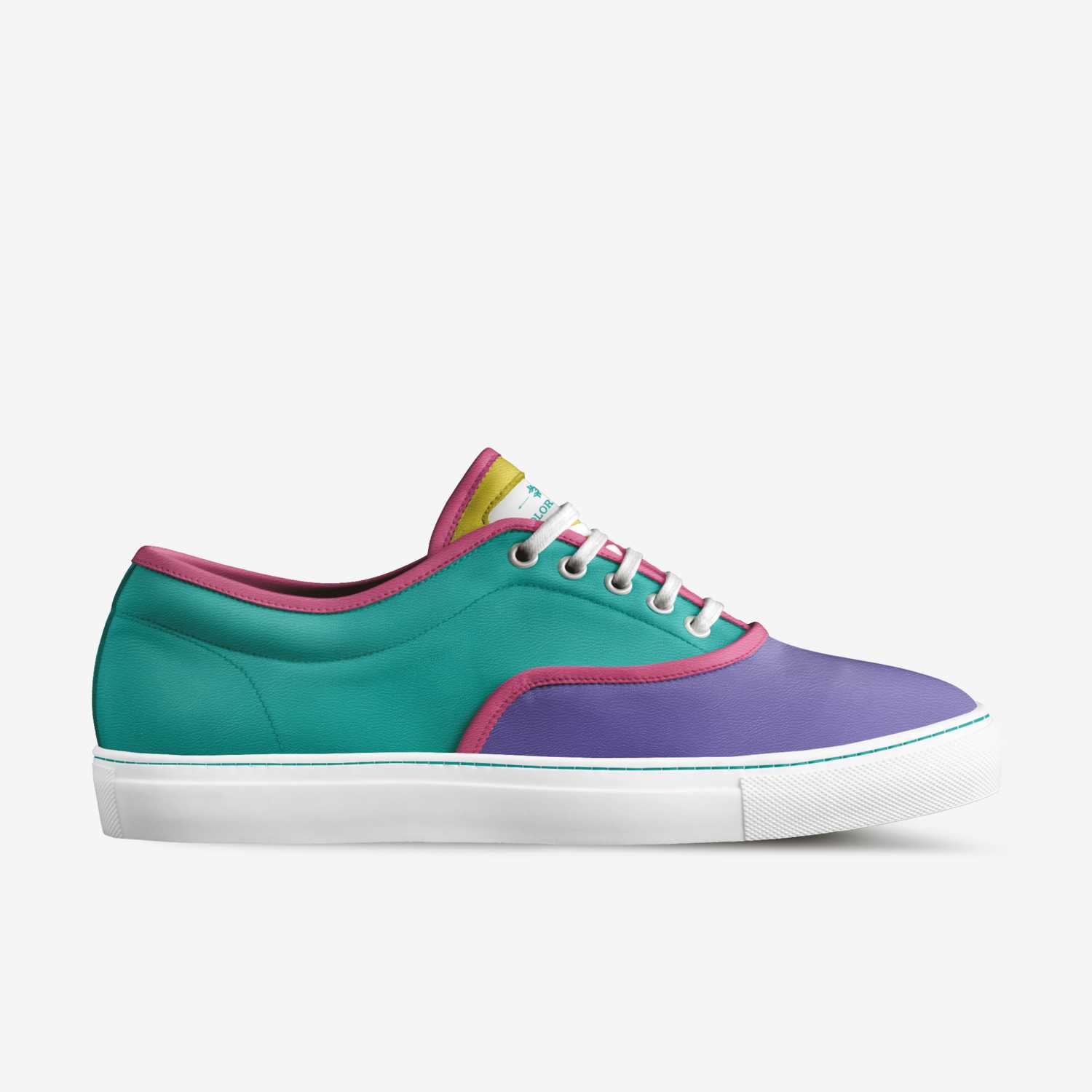 color switch custom made in Italy shoes by Sarah Vaughan | Side view