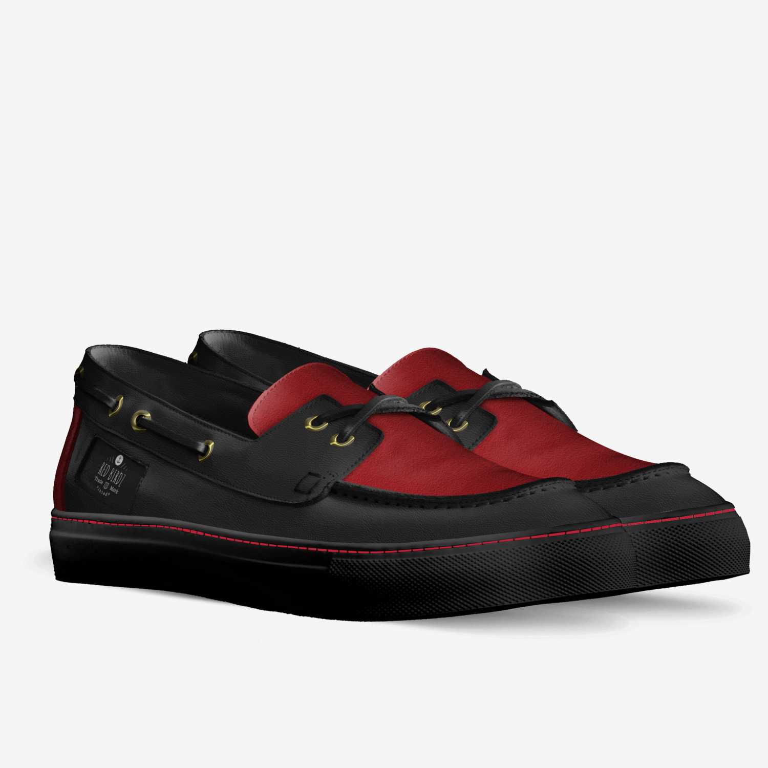 Red Bird custom made in Italy shoes by K3k0 Suave | Double view