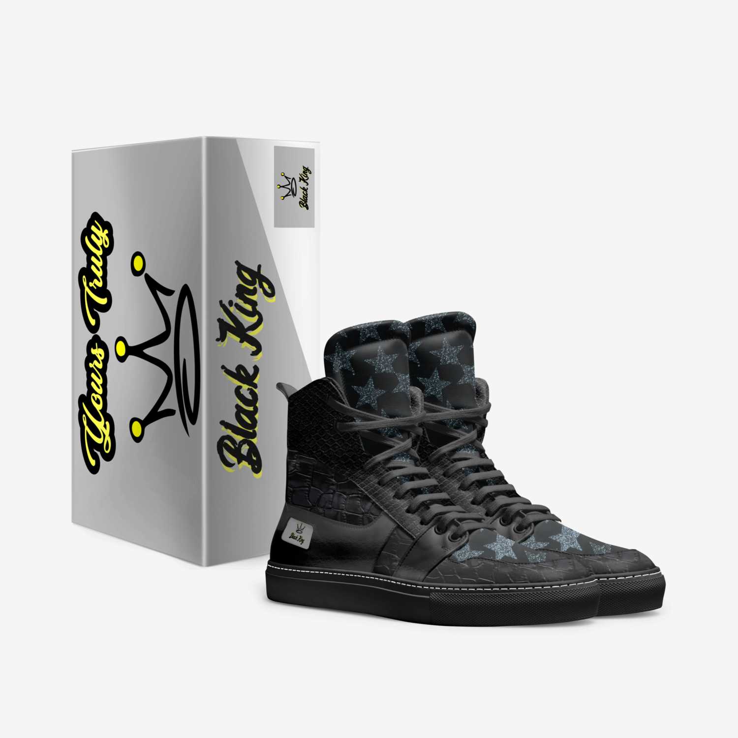 YT Black King custom made in Italy shoes by James Reese | Box view