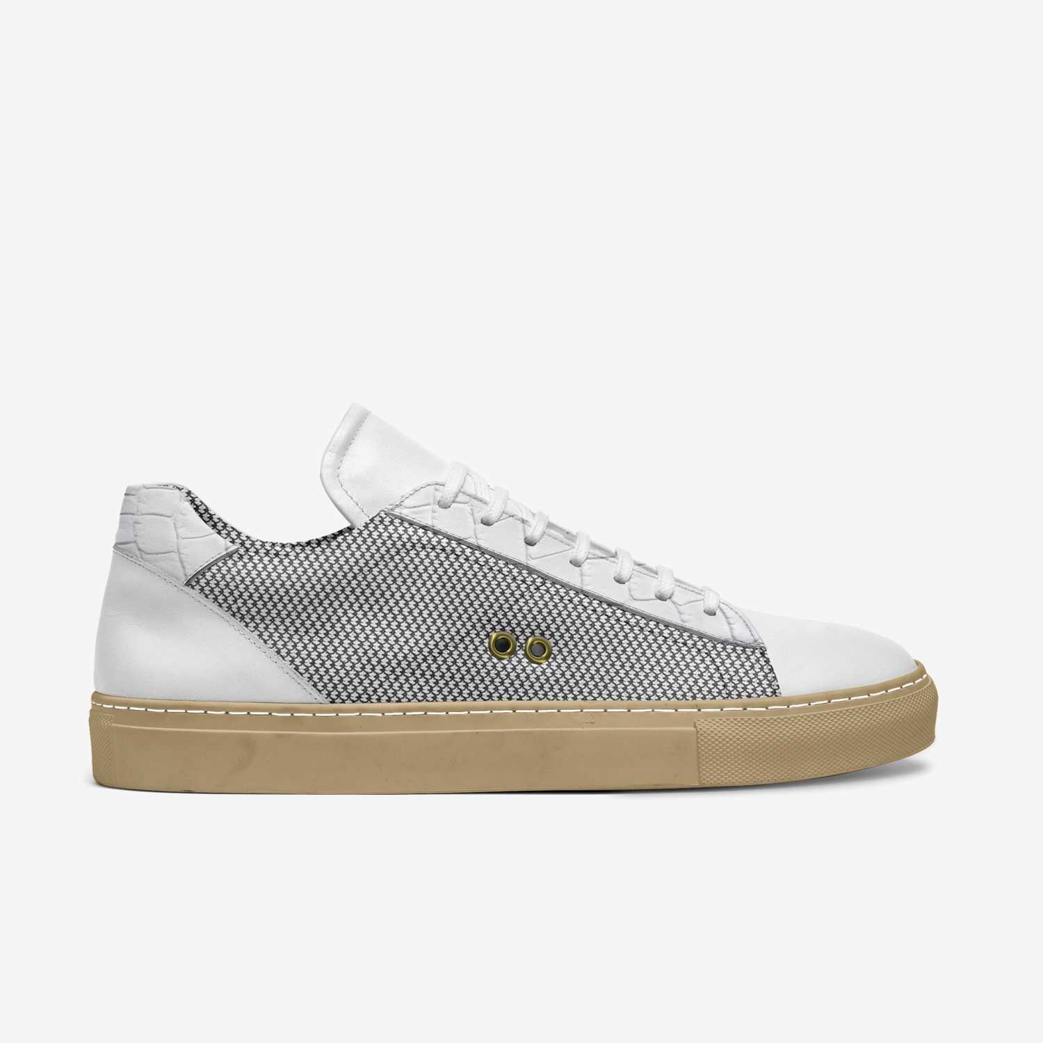 Louver (White) custom made in Italy shoes by Nwani Izu | Side view