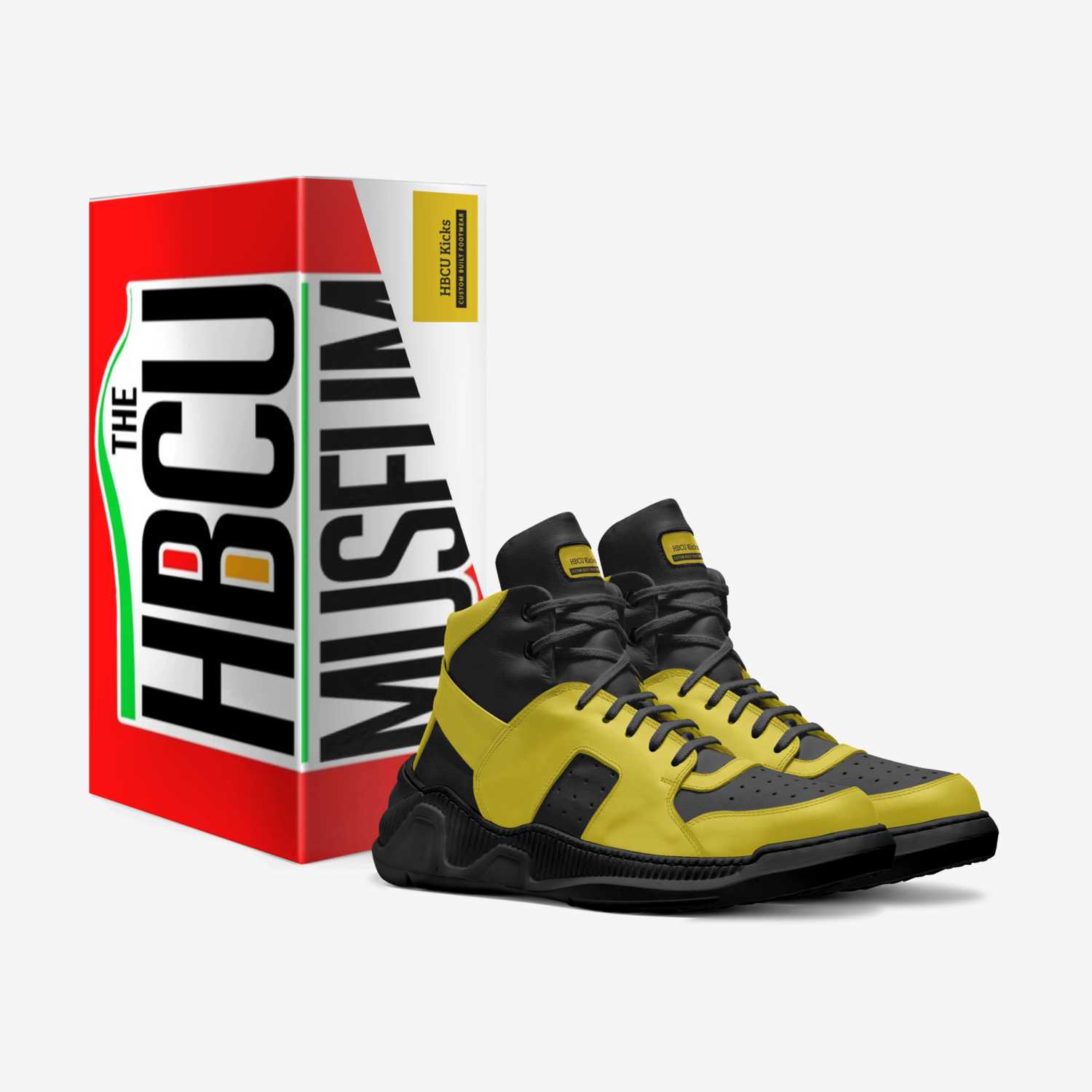 HBCU Kicks custom made in Italy shoes by Day1 J | Box view