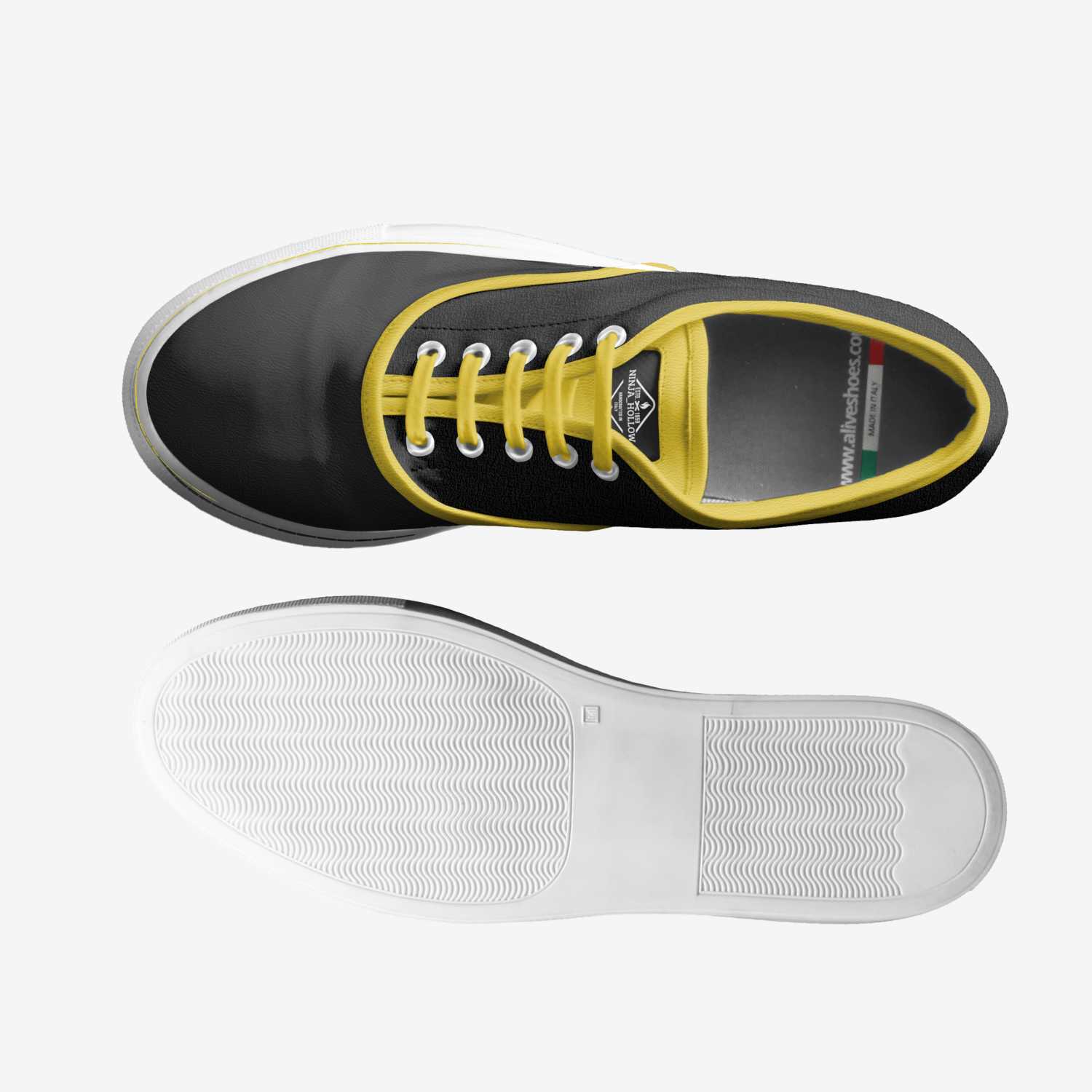 Ninja_Hollow custom made in Italy shoes by Emmanuel Aryeh | Top view
