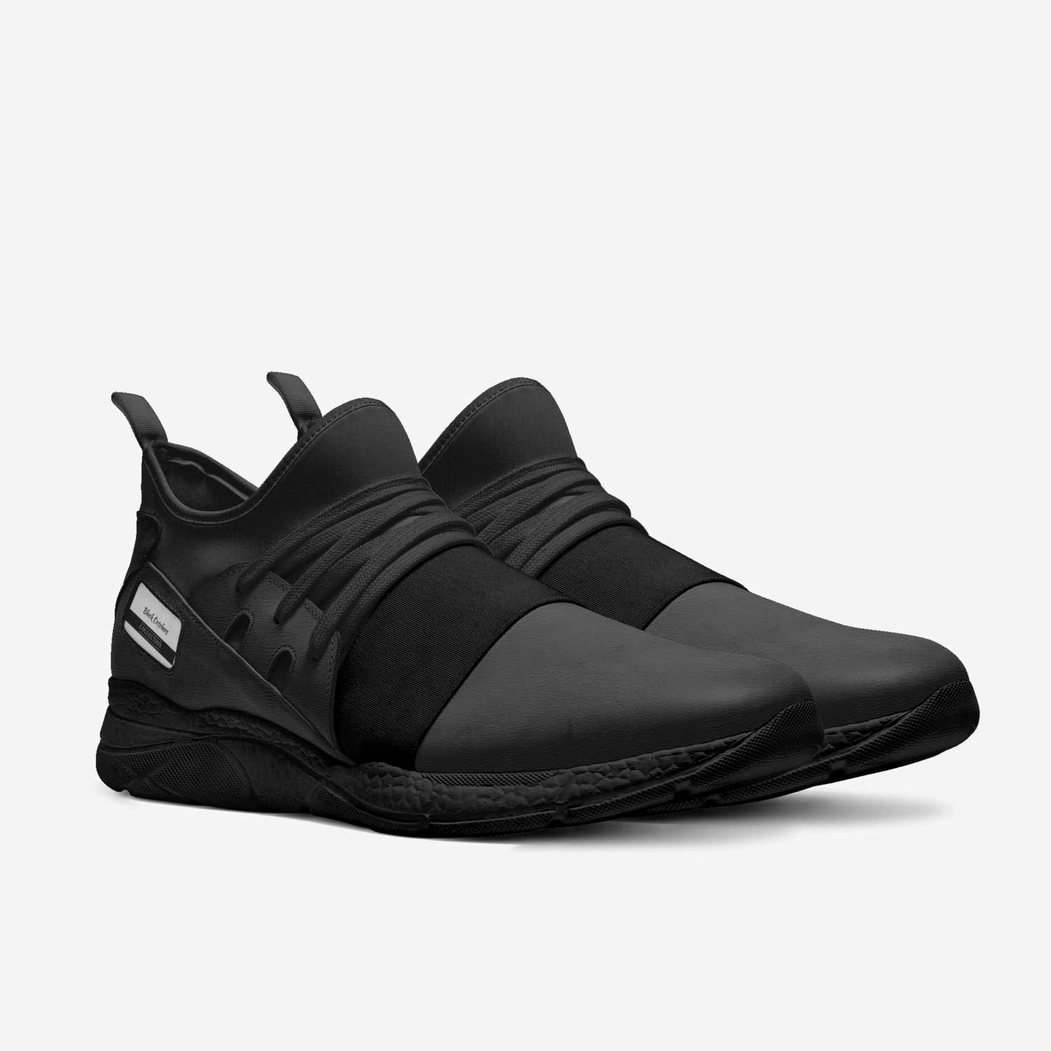 Black Octobers custom made in Italy shoes by Fredrick Scott | Double view