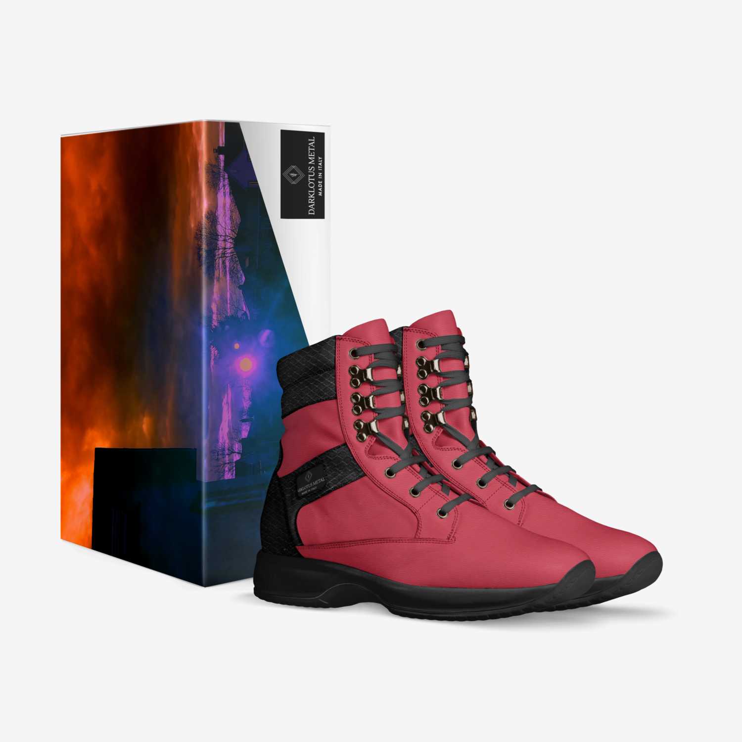 DarkLotus Metal custom made in Italy shoes by Benjamin Fliederbaum | Box view