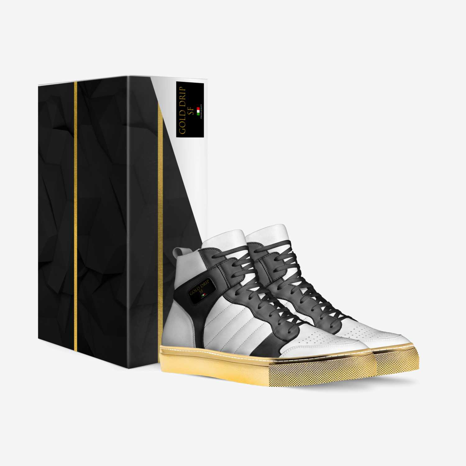 Gold Drip custom made in Italy shoes by Max Fiksdal-pedersen | Box view