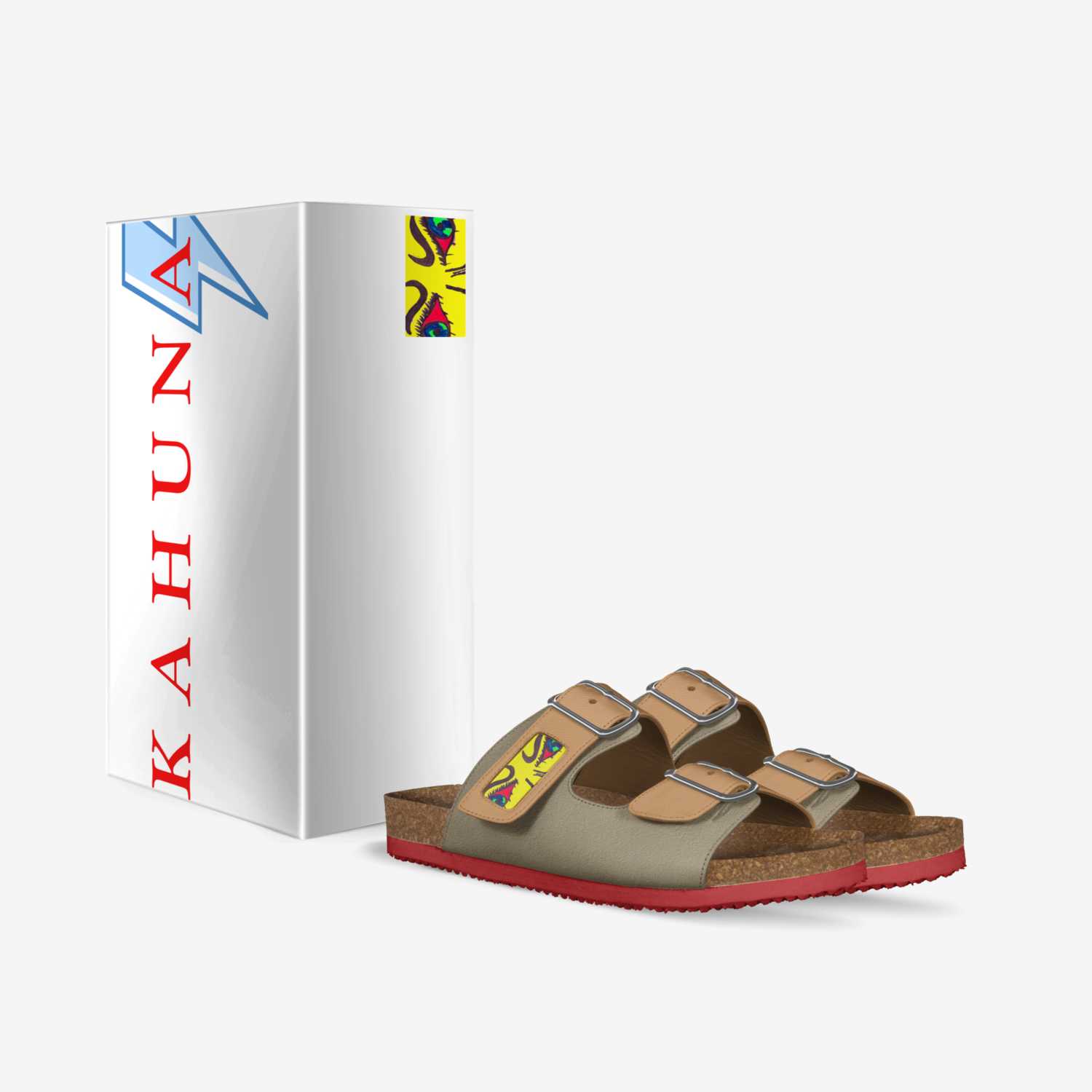 Kahuna slides custom made in Italy shoes by Aqil Huggins | Box view