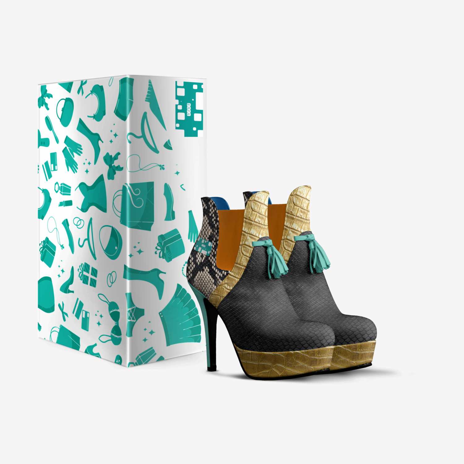 Suga custom made in Italy shoes by Adama Tiye | Box view
