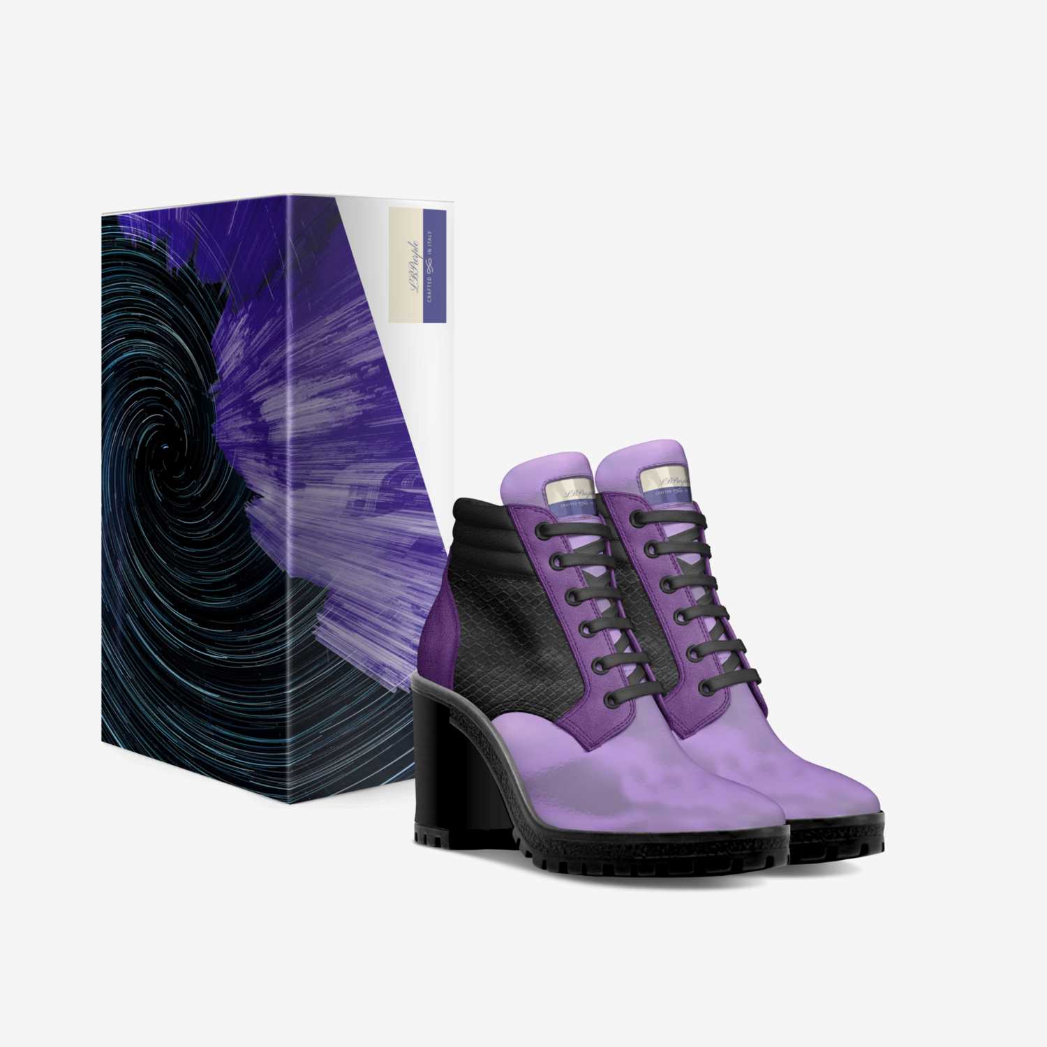 LBPurple custom made in Italy shoes by Barbara Hale | Box view