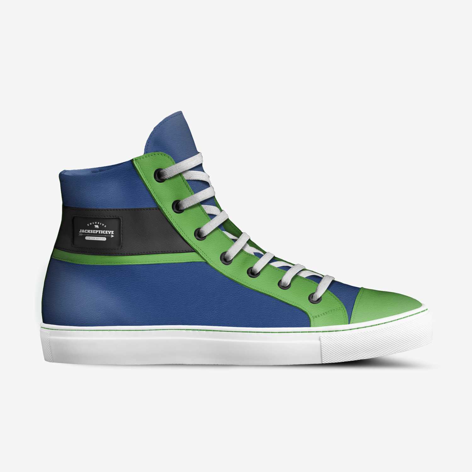 Jacksepticeye's custom made in Italy shoes by Emily Macca | Side view