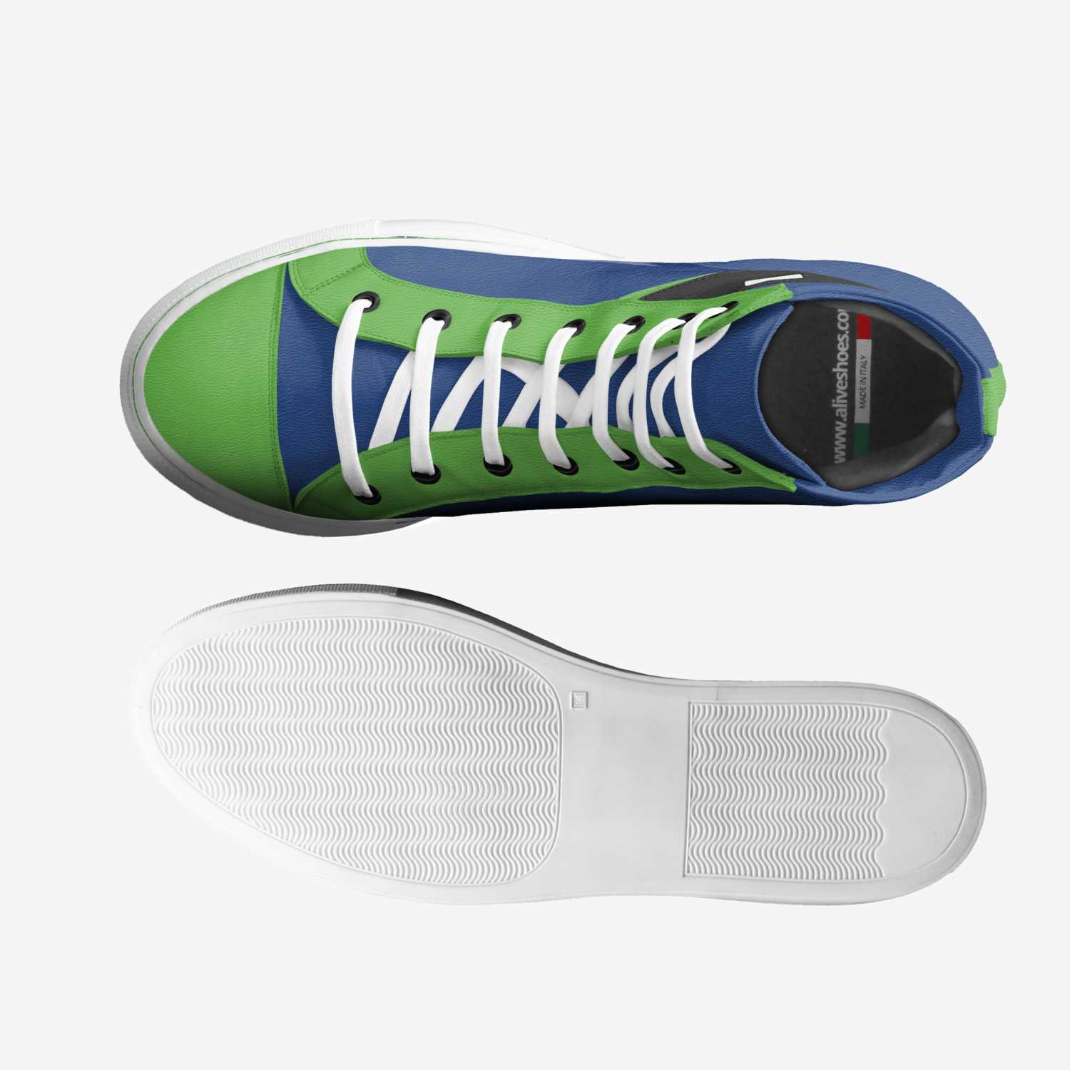 Jacksepticeye's custom made in Italy shoes by Emily Macca | Top view