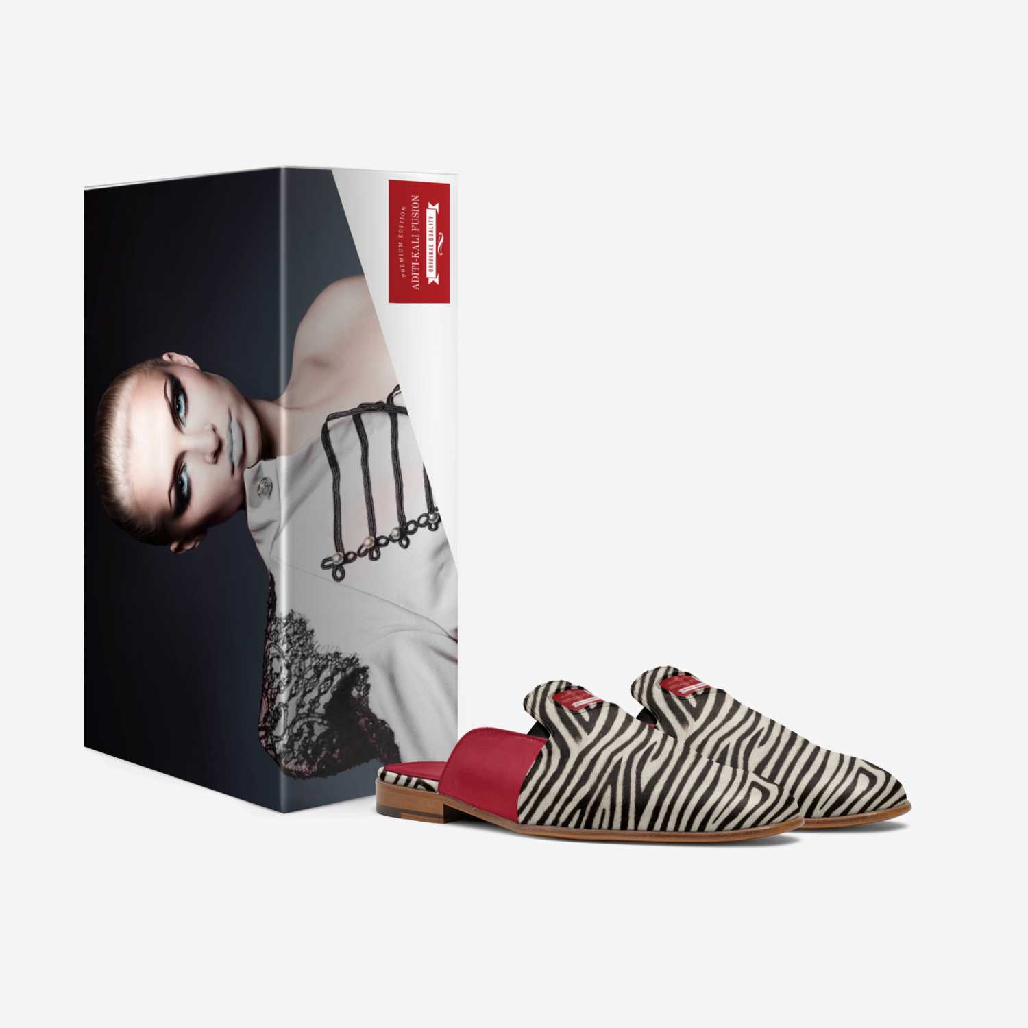 aditi-kali fusion custom made in Italy shoes by Aditi-kali Of Wonkey Donkey Bazaar | Box view