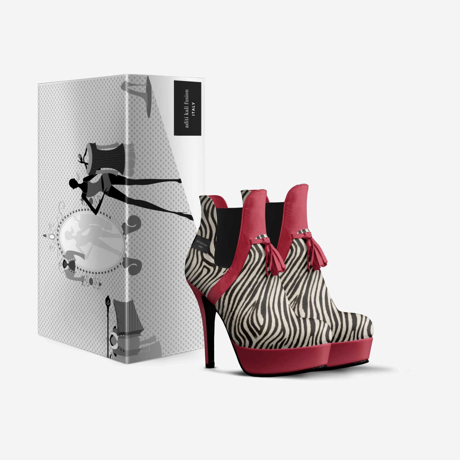 aditi kali fusion custom made in Italy shoes by Aditi-kali Of Wonkey Donkey Bazaar | Box view