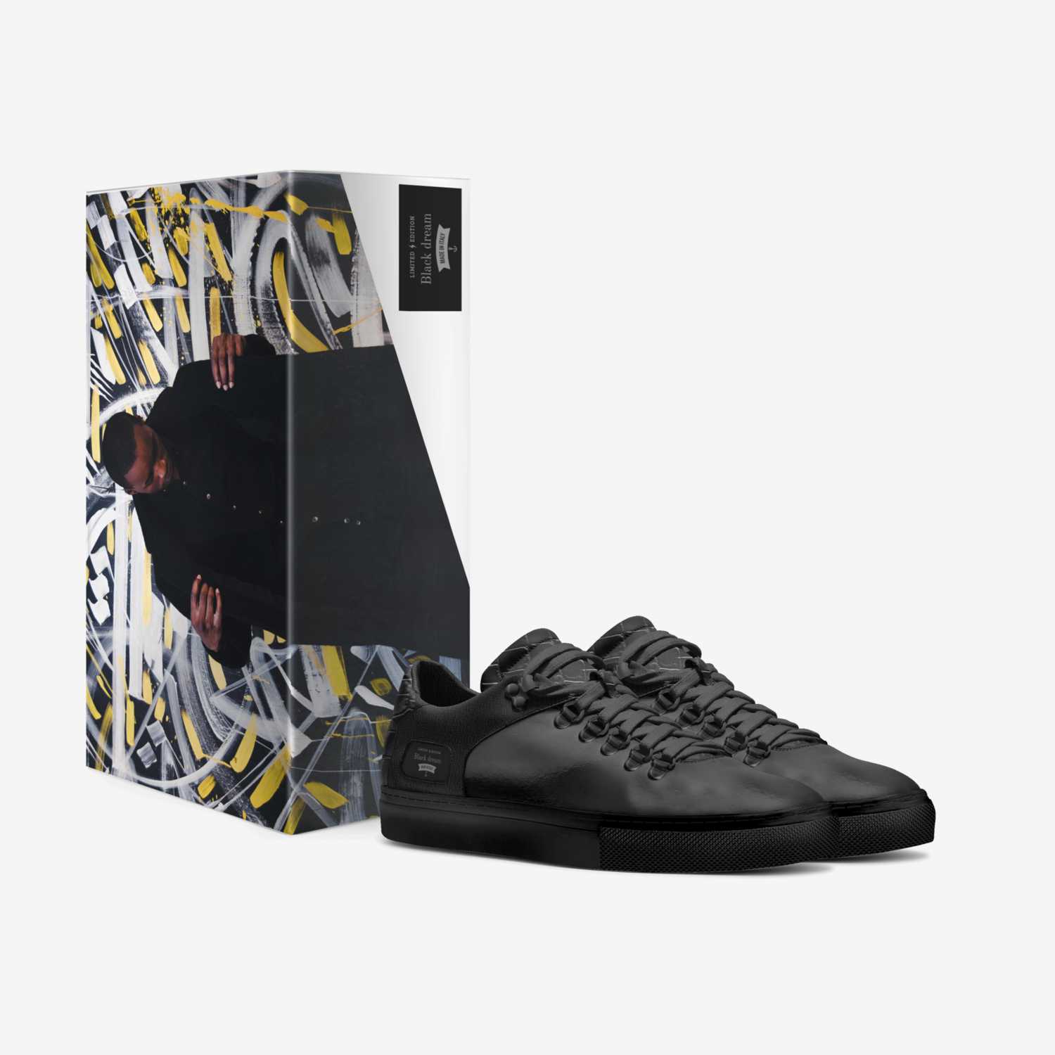 Black dream custom made in Italy shoes by Nima Ghalandari | Box view