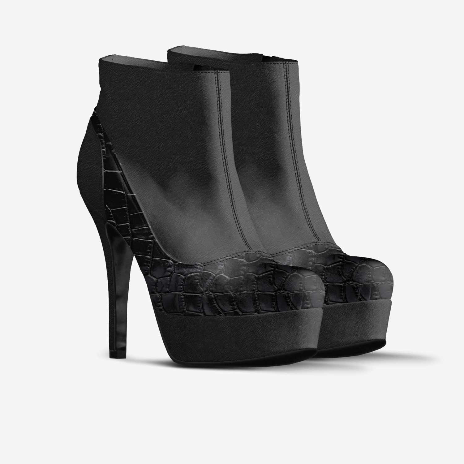 MADRID black custom made in Italy shoes by Davinia Guerra | Double view