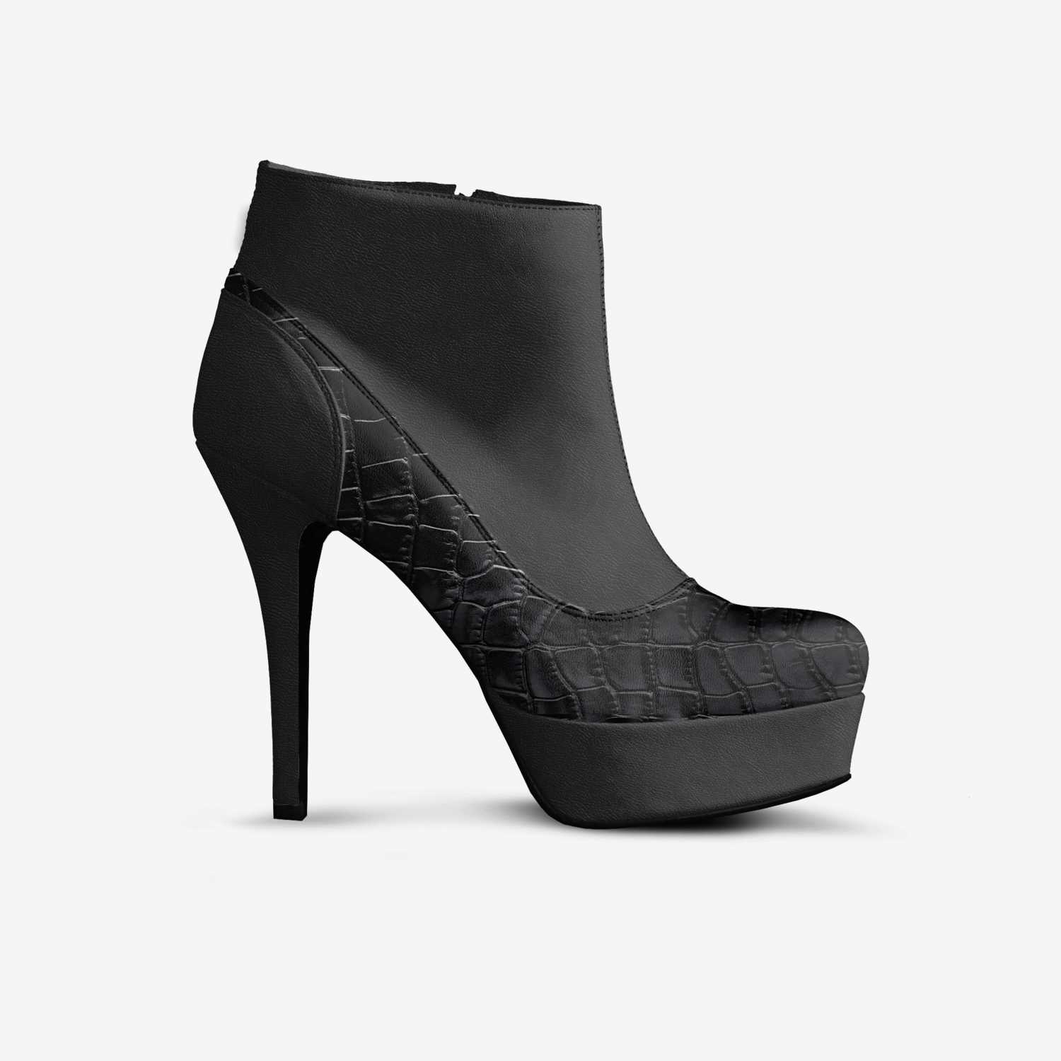 MADRID black custom made in Italy shoes by Davinia Guerra | Side view