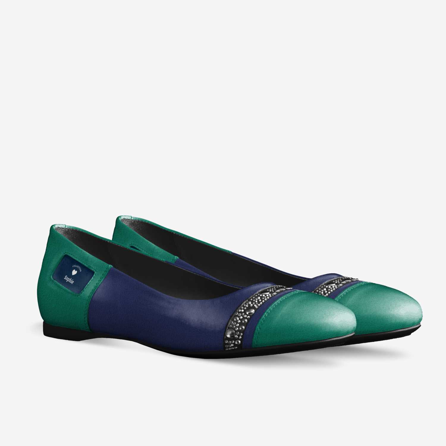 Sophie custom made in Italy shoes by Sophie Fellows | Double view