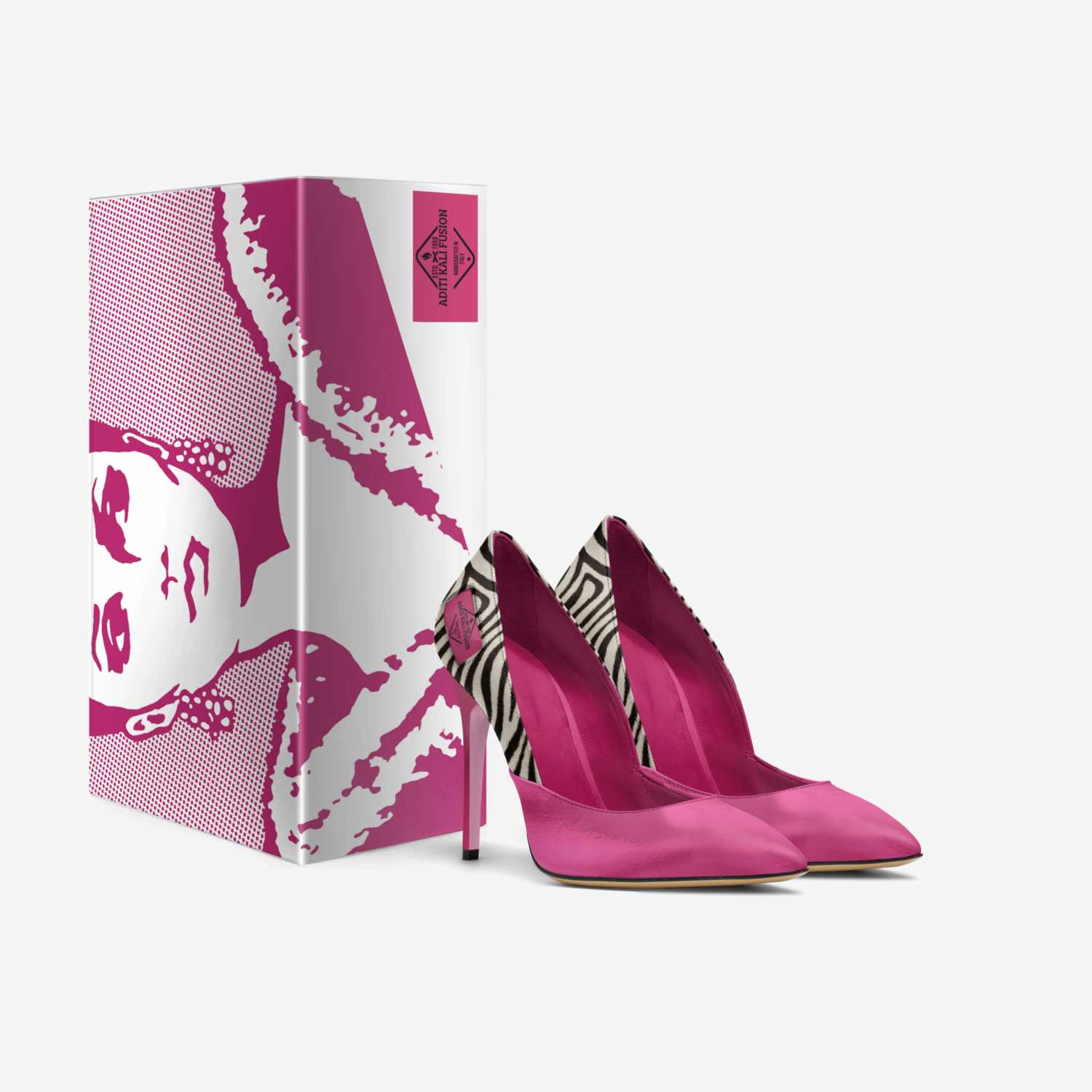 ADITI KALI FUSION custom made in Italy shoes by Aditi-kali Of Wonkey Donkey Bazaar | Box view