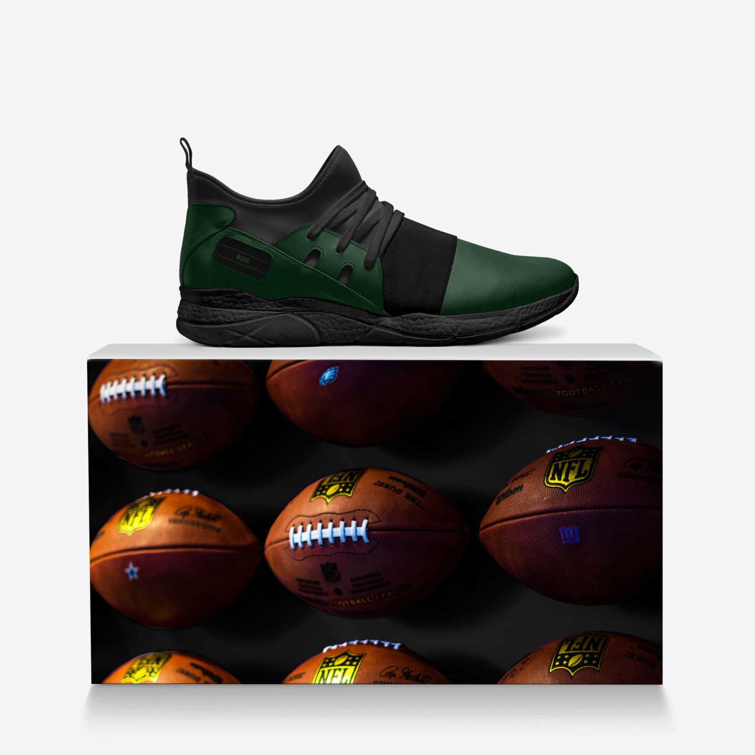 RIZE-collection custom made in Italy shoes by Wayne Riddick Jr | Over box view