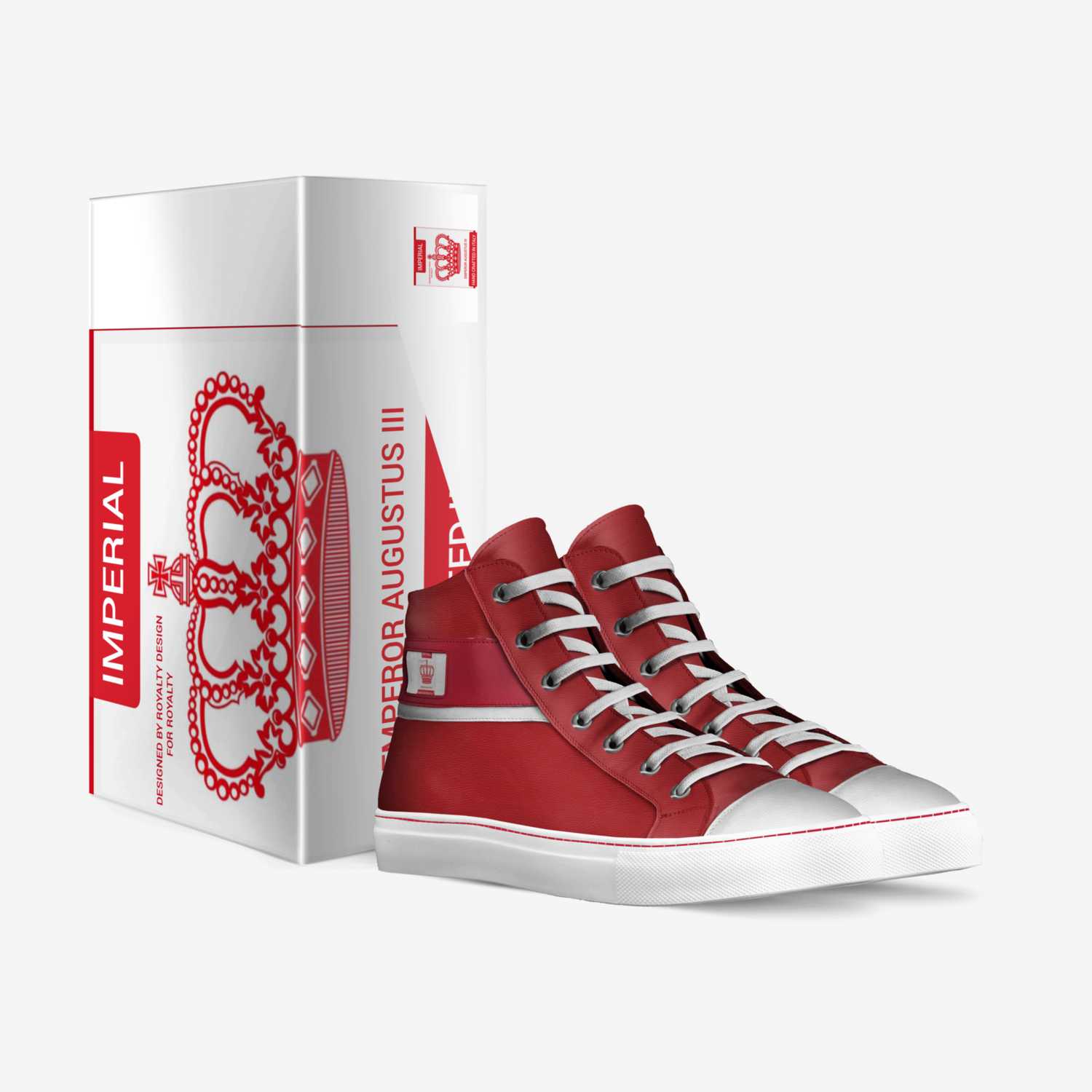 IMPERIAL RED CROWN custom made in Italy shoes by Augustus Mitchell | Box view