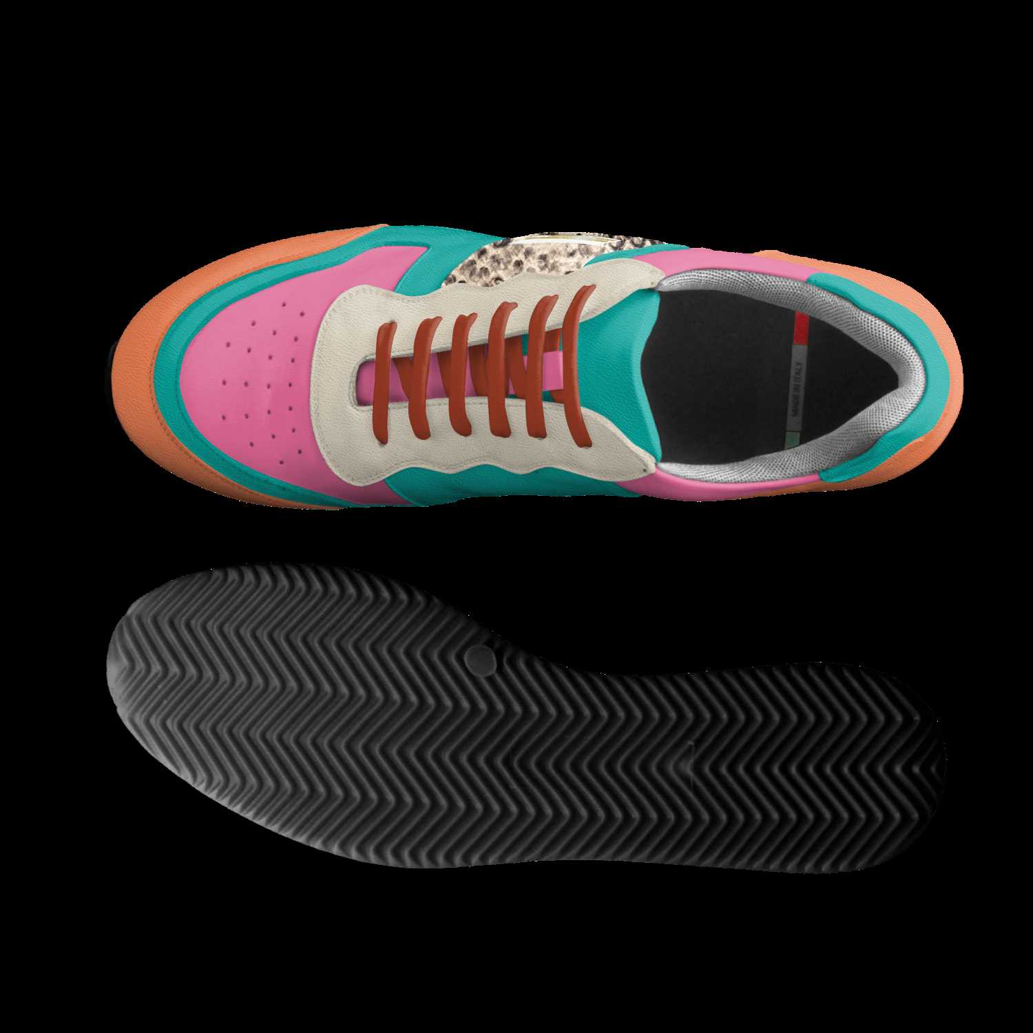 Color wave top shoes