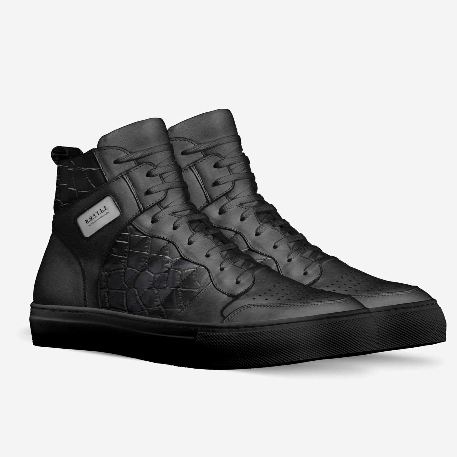 H.U.$.T.L.E custom made in Italy shoes by Michael Kiney | Double view