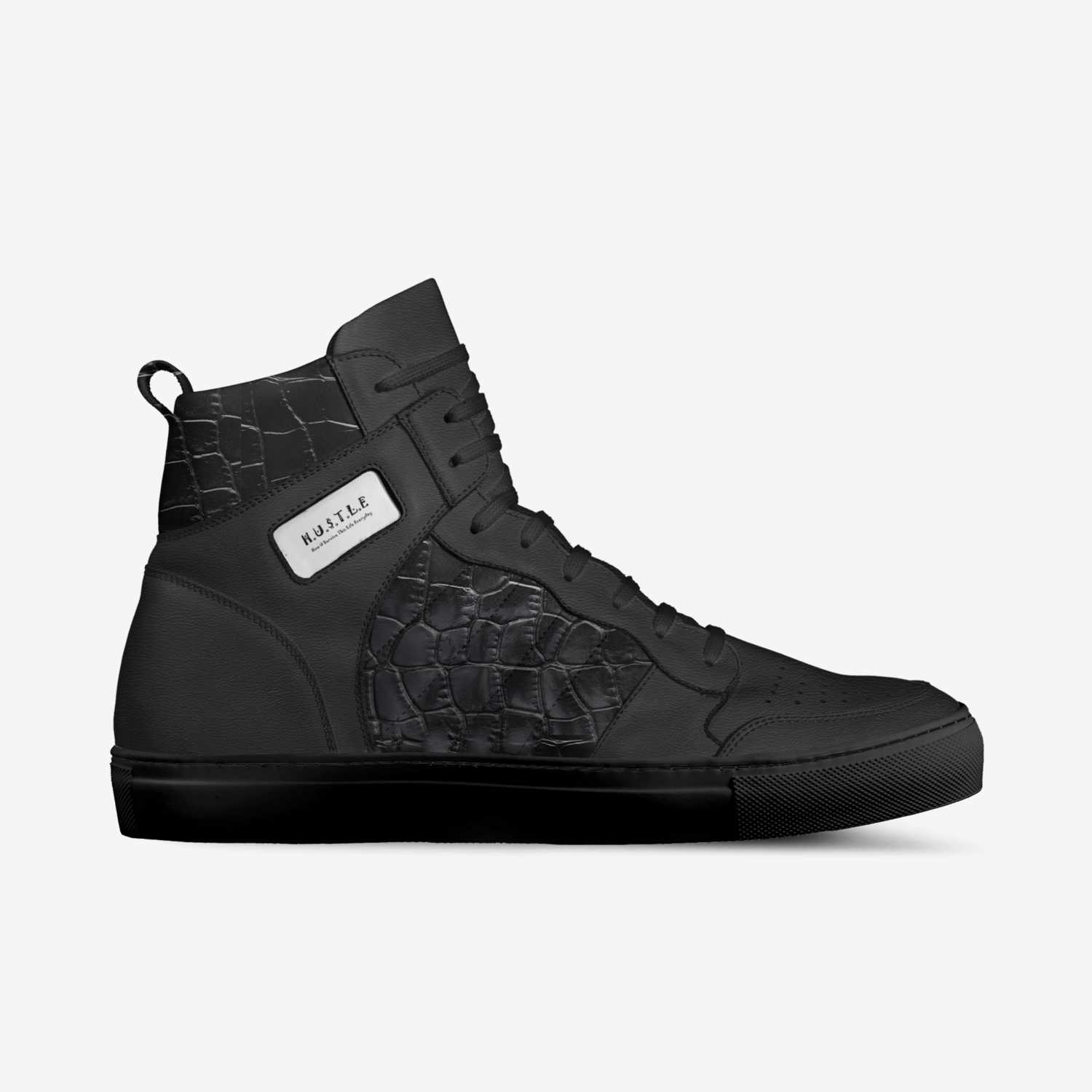 H.U.$.T.L.E custom made in Italy shoes by Michael Kiney | Side view