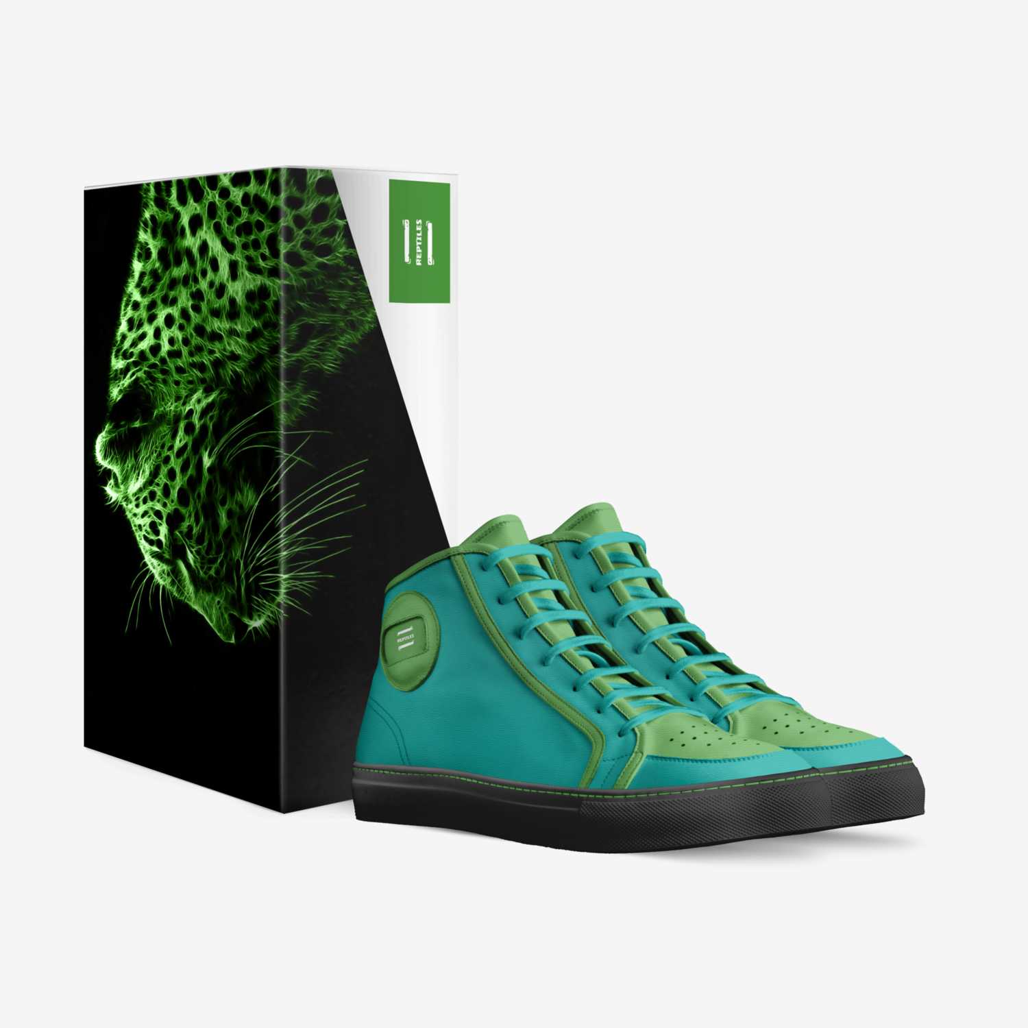 reptiles custom made in Italy shoes by Branson Morrison | Box view