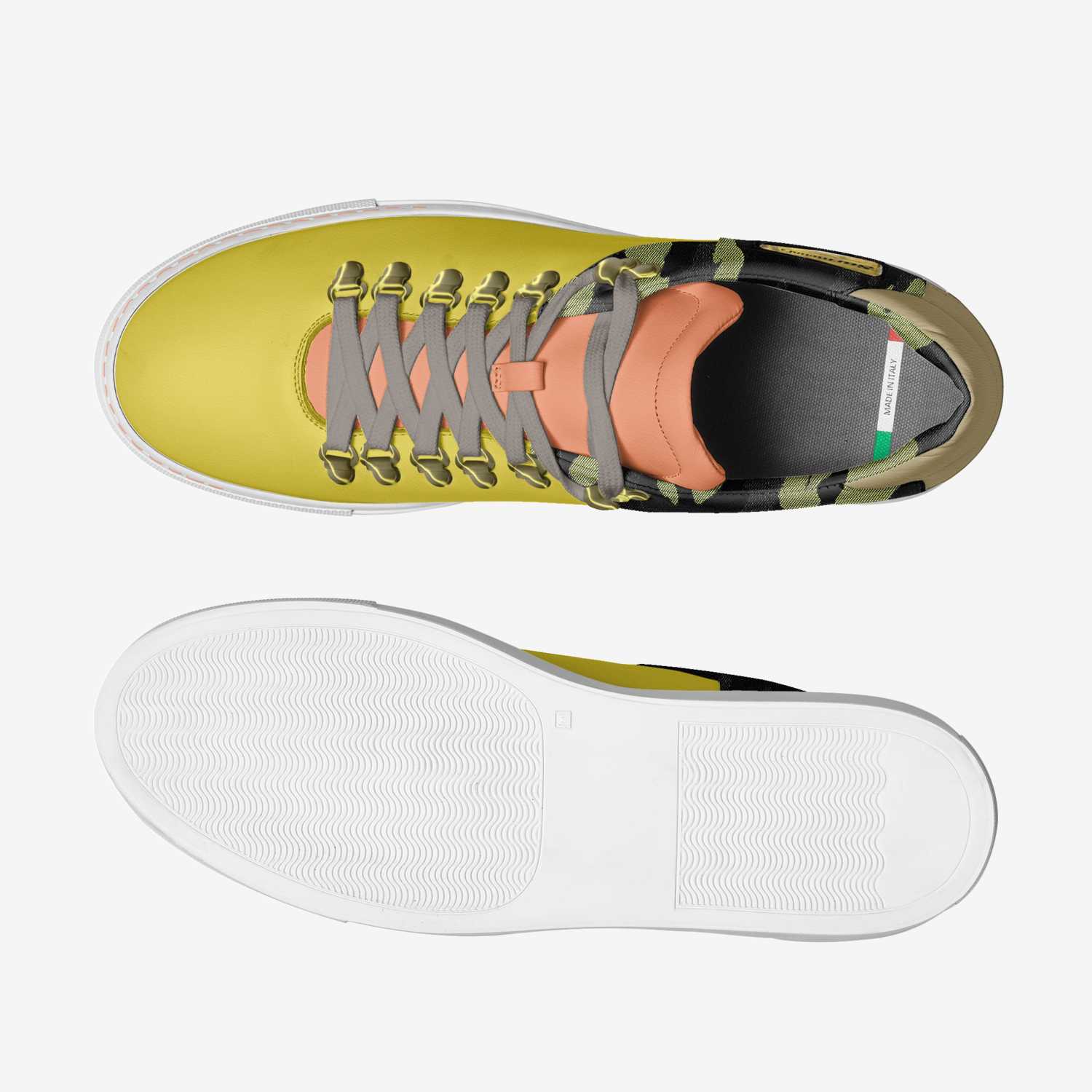 Surmount Arsenal's custom made in Italy shoes by Sue Page | Top view