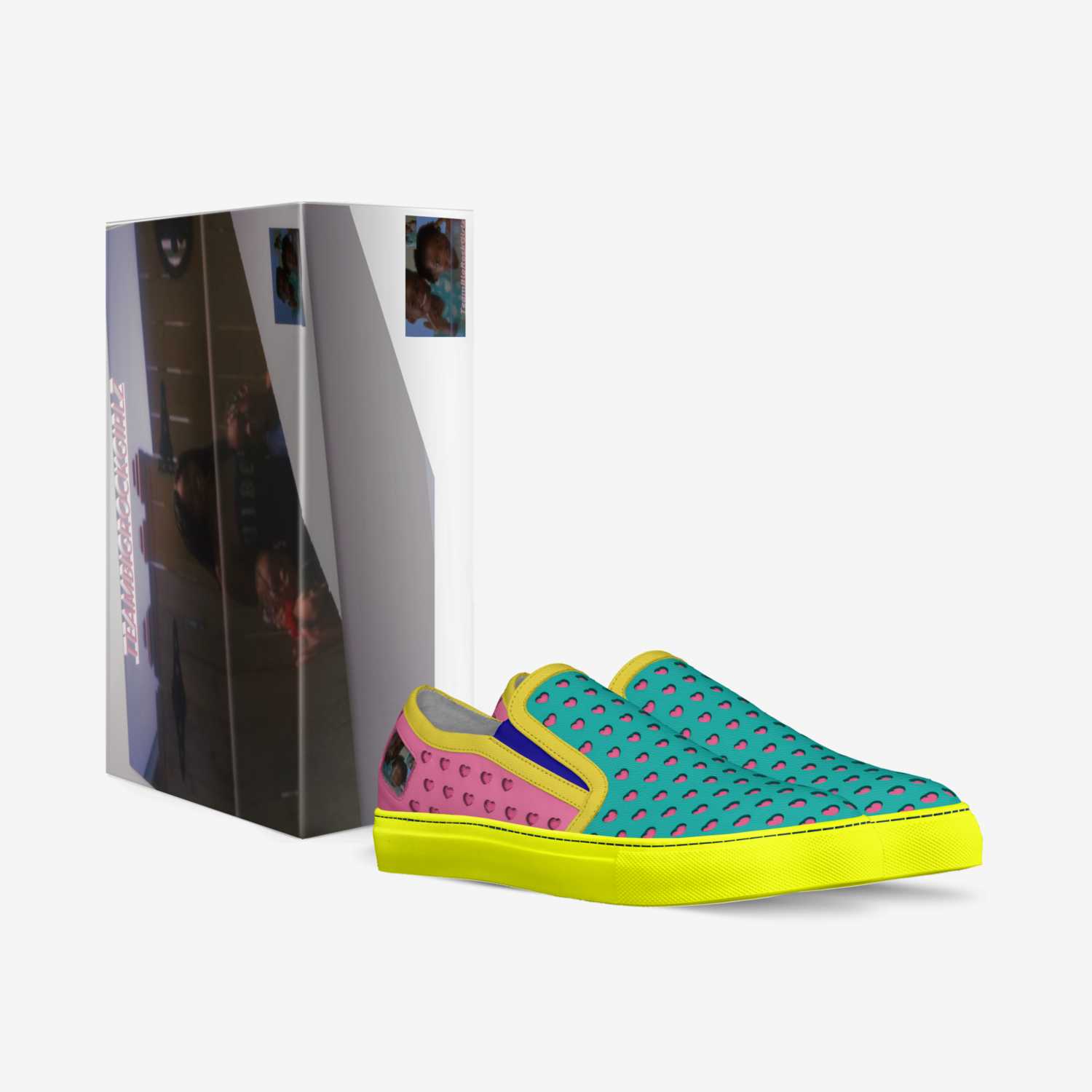 Team BigRockGirlz custom made in Italy shoes by Jacoby Robinson | Box view