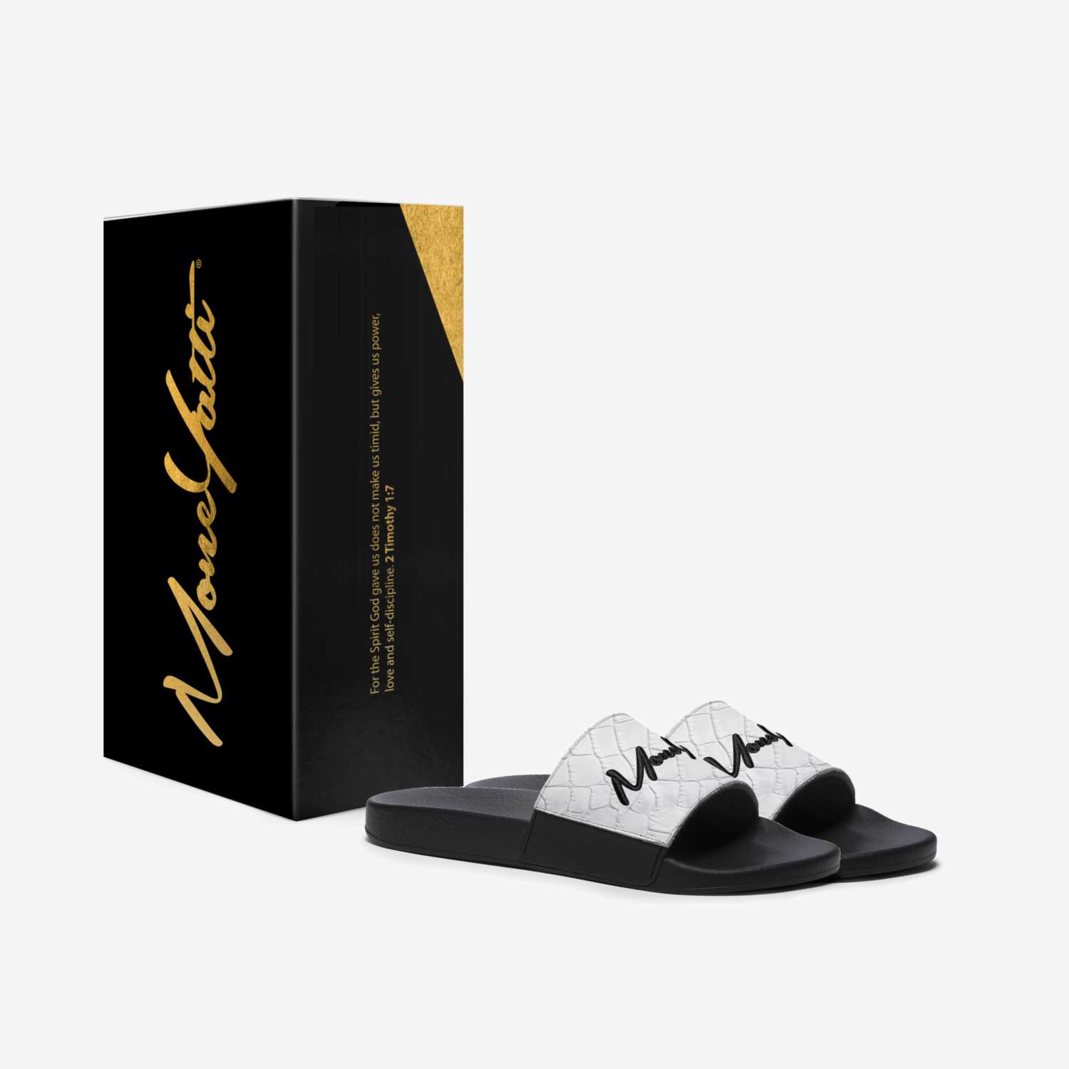 MONEYATTI SLIDES 012 custom made in Italy shoes by Moneyatti Brand | Box view
