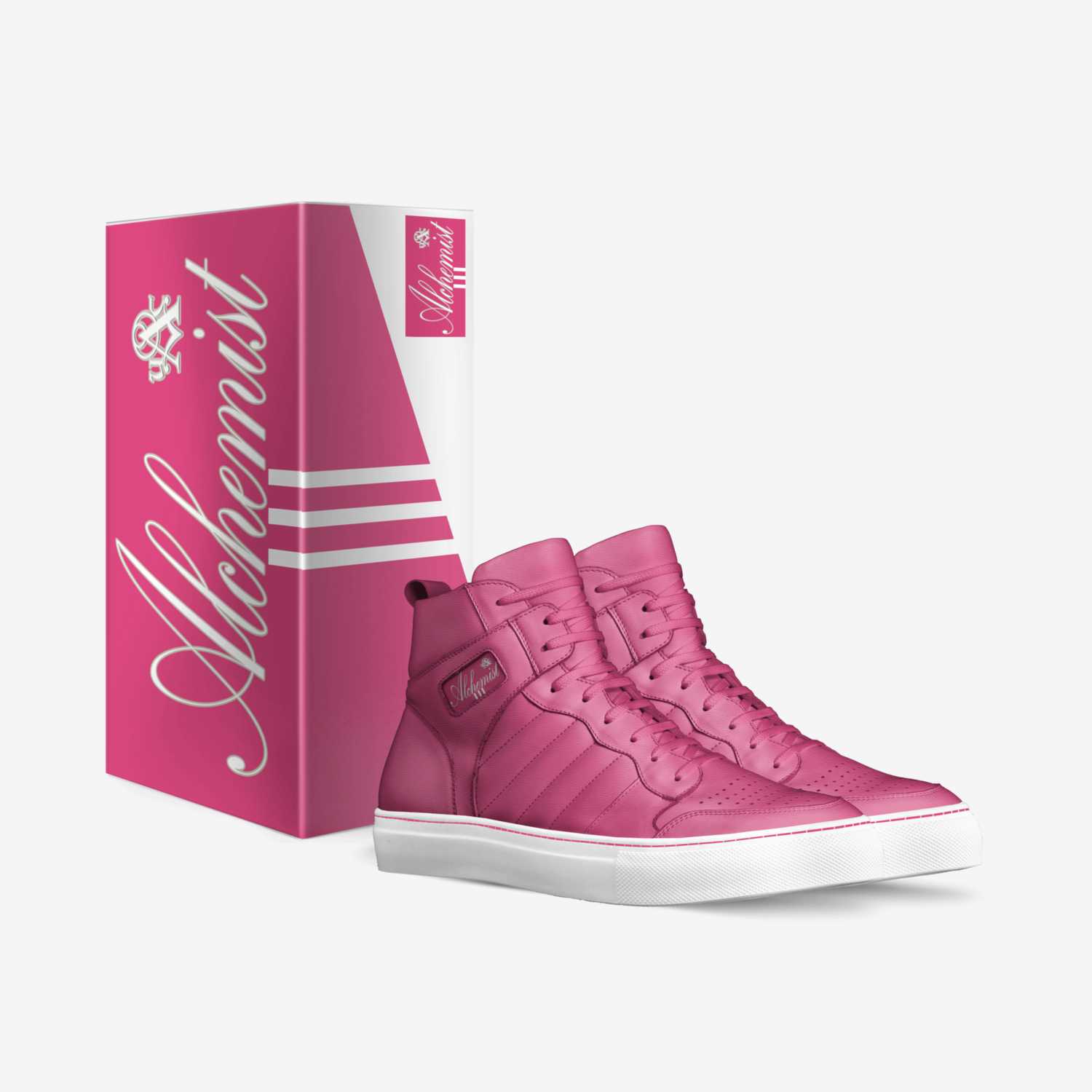 Pink Print 2 custom made in Italy shoes by Urban Alchemist Clothing | Box view