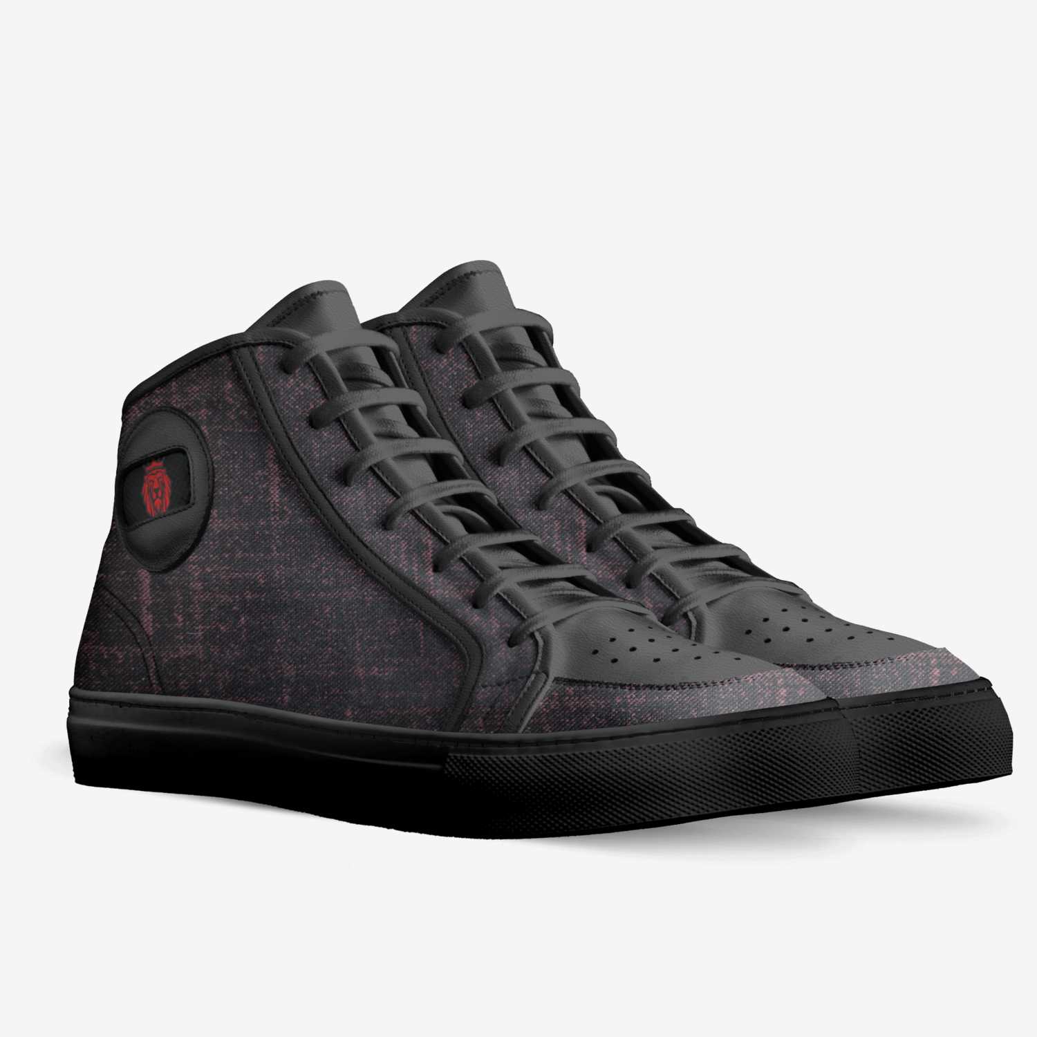 Swag Kingz:Redz  custom made in Italy shoes by Marcus Sullivan | Double view