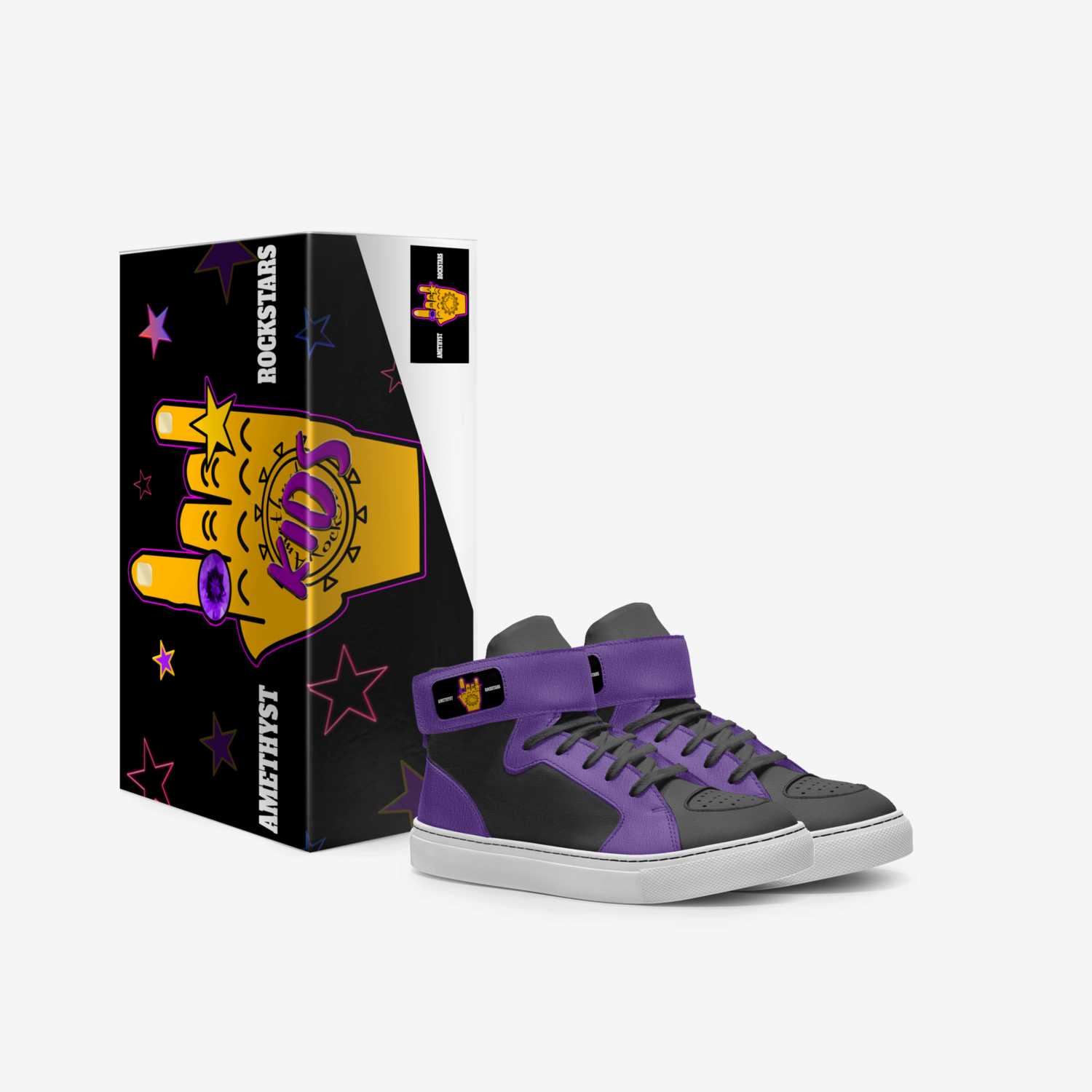 The Amethyst Kids custom made in Italy shoes by Eugene Woody | Box view