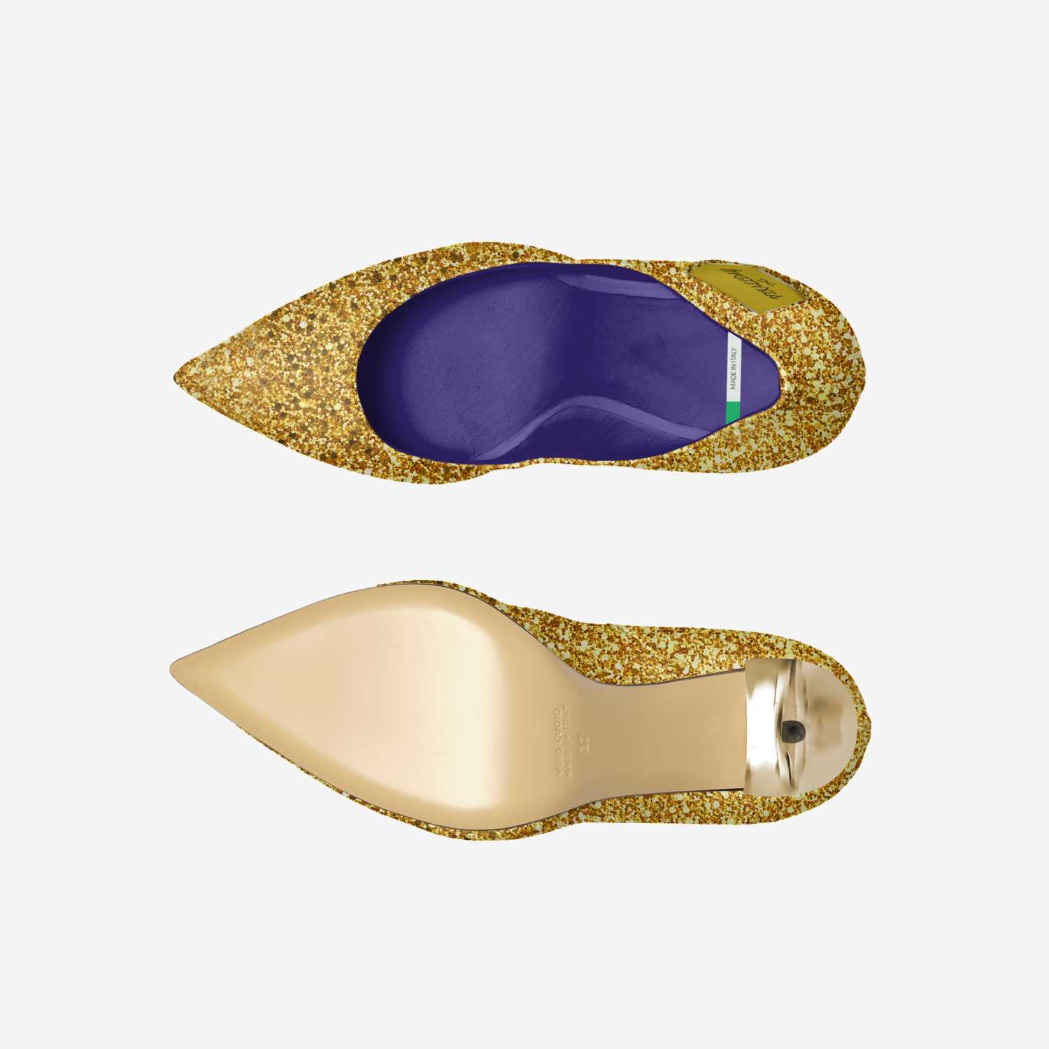 FUNKY FAITH custom made in Italy shoes by Charmaine Betty-singleton | Top view