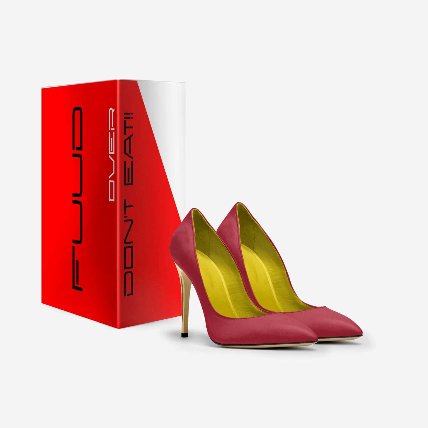Sweet Red custom made in Italy shoes by The Fuud Shop | Box view