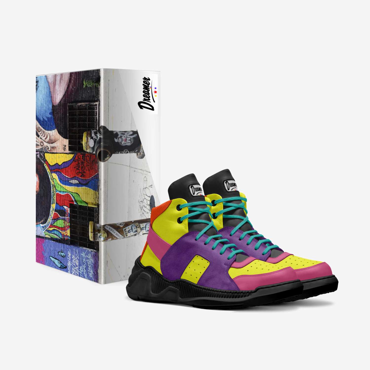 Dreamer Rainbows custom made in Italy shoes by William Trice | Box view